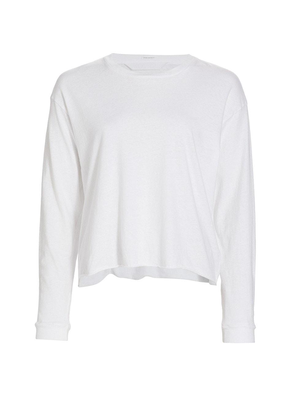 Mother The Long Sleeve Slouchy Cut Off Tee Product Image