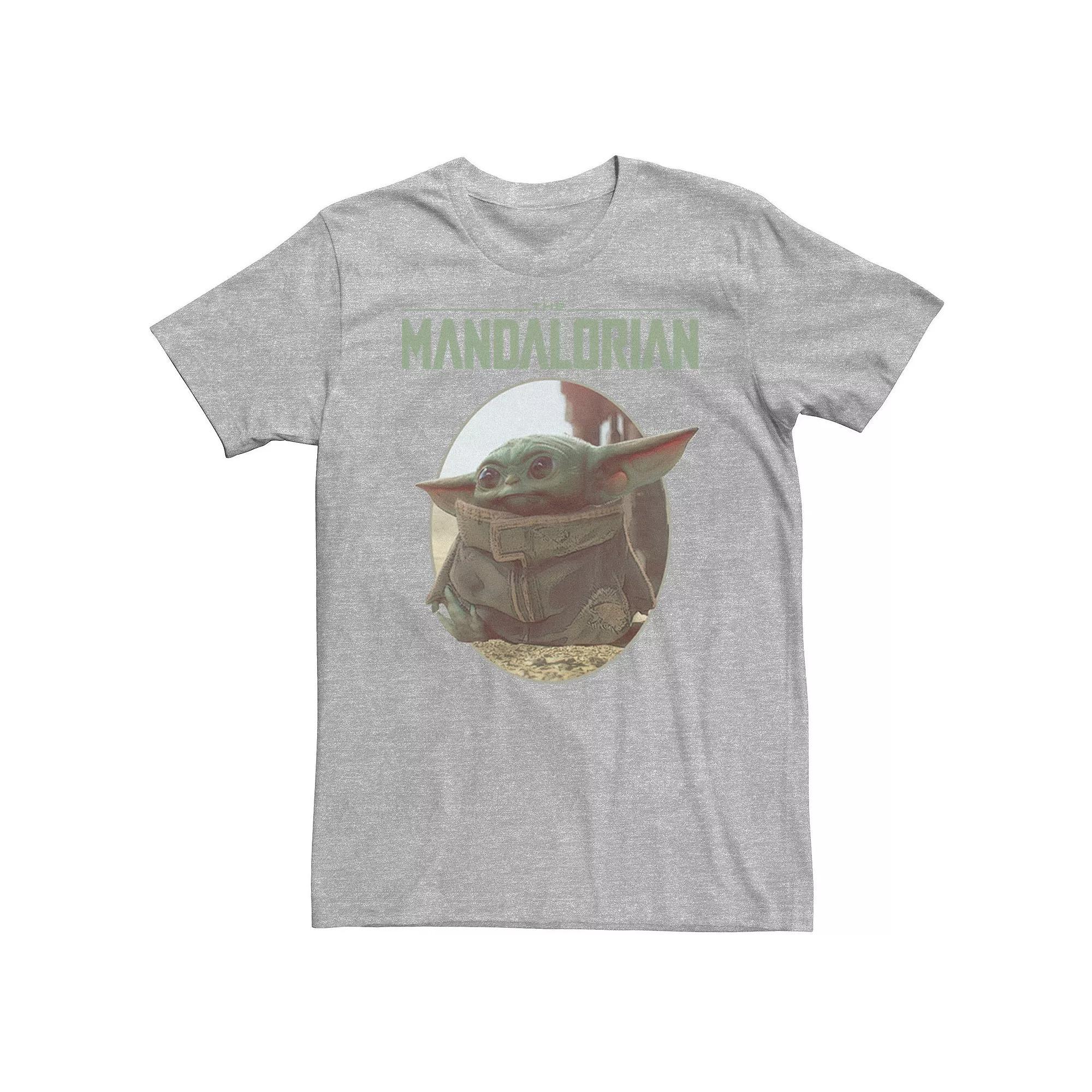 Men's Star Wars The Mandalorian The Child Circle Portrait Tee, Size: XXL, Athletic Grey Product Image