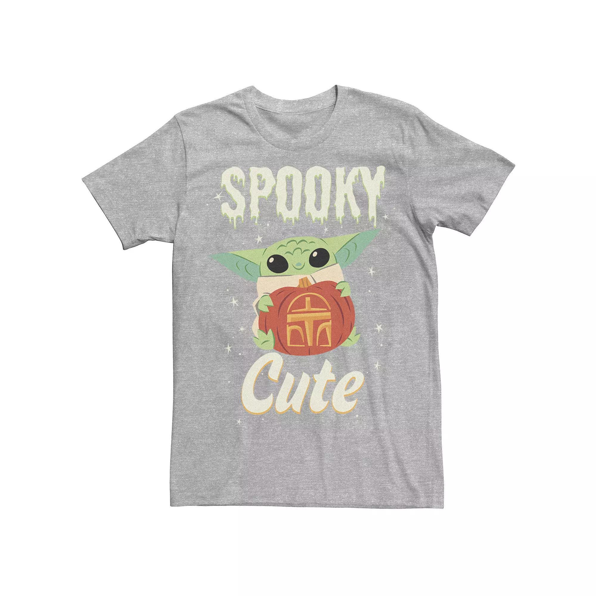 Men's Star Wars The Mandalorian The Child Spooky Cute Tee, Boy's, Size: XL, Athletic Grey Product Image