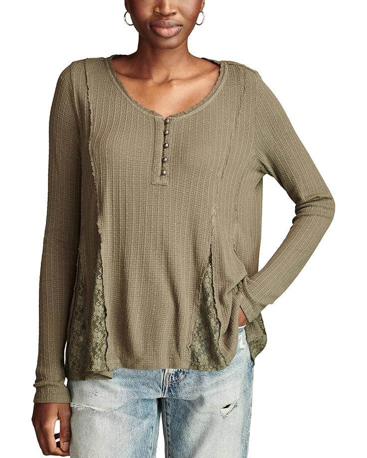 Split-Neck Raglan Sleeve Blouse Product Image