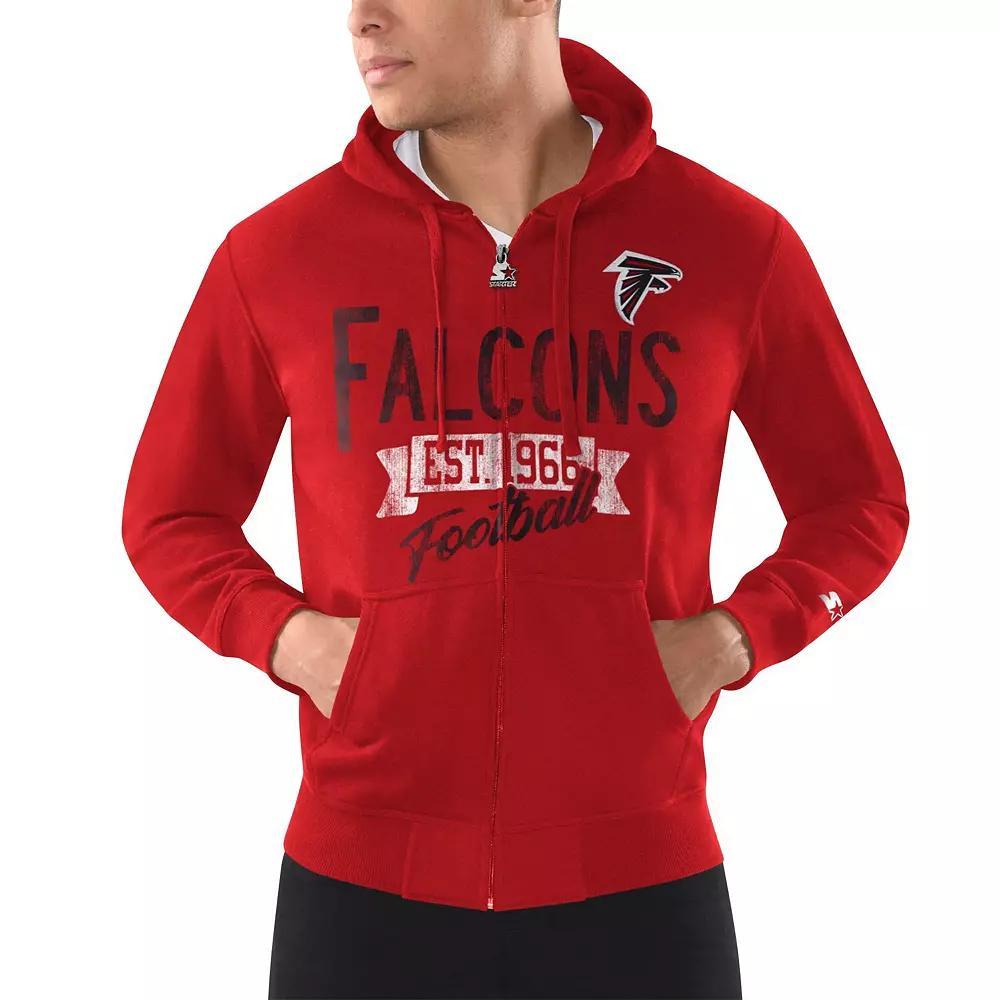 Men's Starter Black Atlanta Falcons Gridiron Classics Post Season Full-Zip Hoodie, Size: Large Product Image