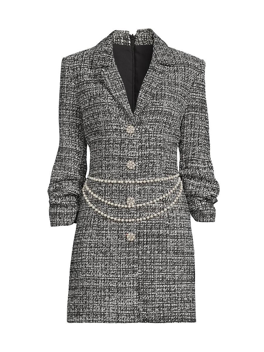 Womens Bodie Embellished Tweed Minidress Product Image