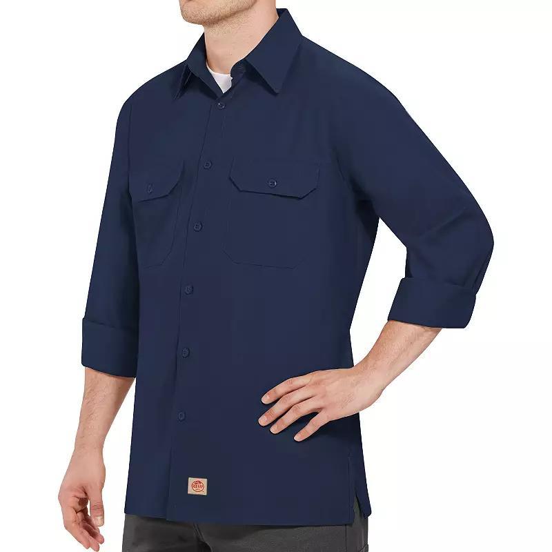 Big & Tall Red Kap Classic-Fit Ripstop Work Shirt, Men's, Size: XXL Tall, Light Blue Product Image