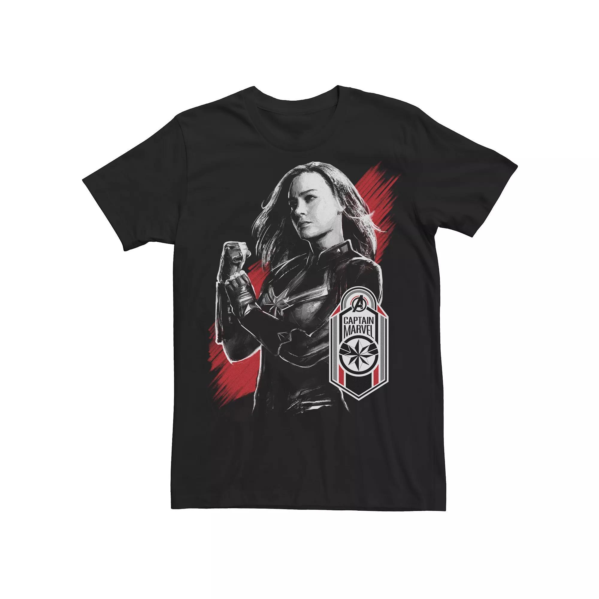 Boys 8-20 Marvel Avengers Endgame Captain Marvel Tag Portrait Graphic Tee, Boy's, Size: Large, Black Product Image