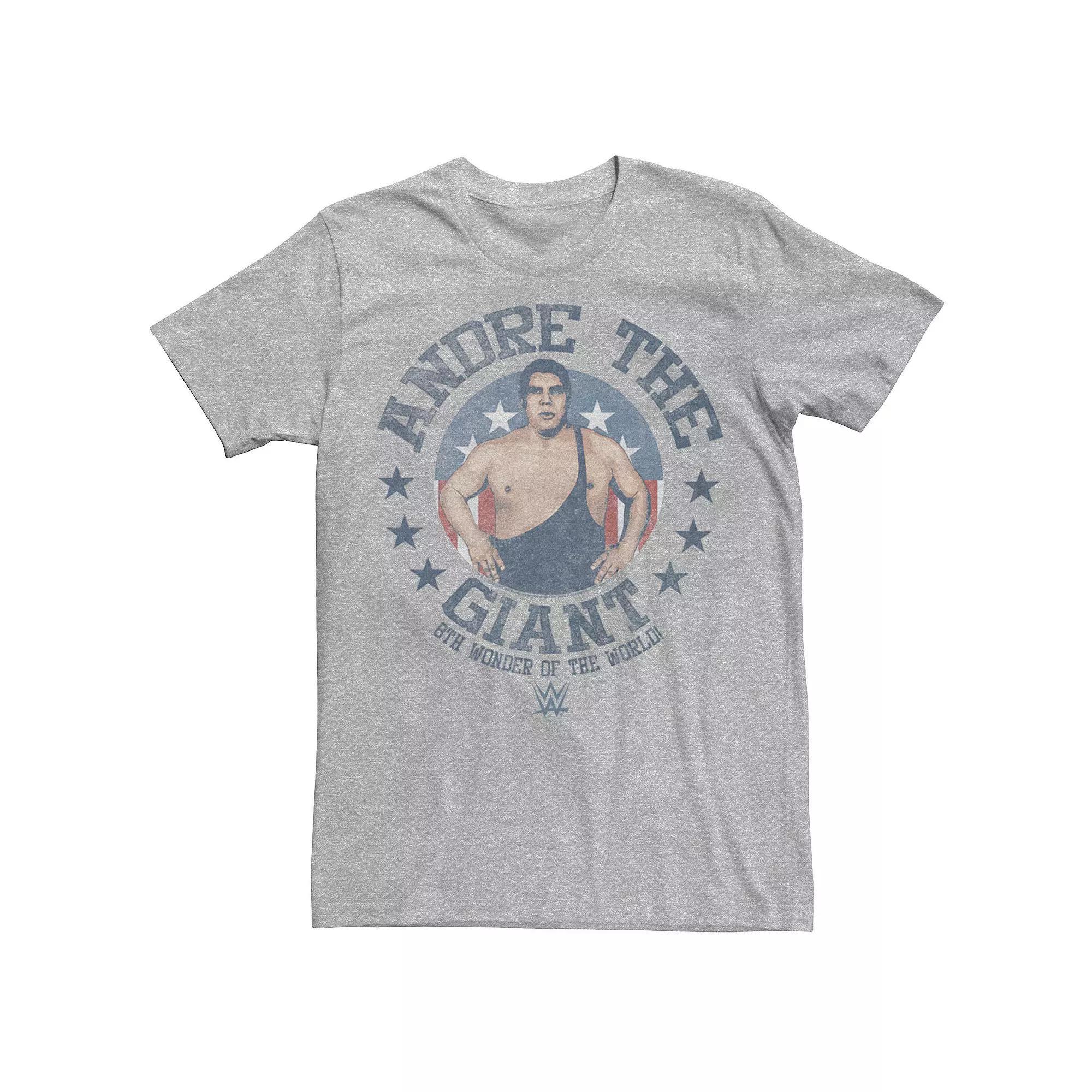Big & Tall WWE Andre The Giant Retro Poster Graphic Tee, Men's, Size: XXL Tall, Athletic Grey Product Image