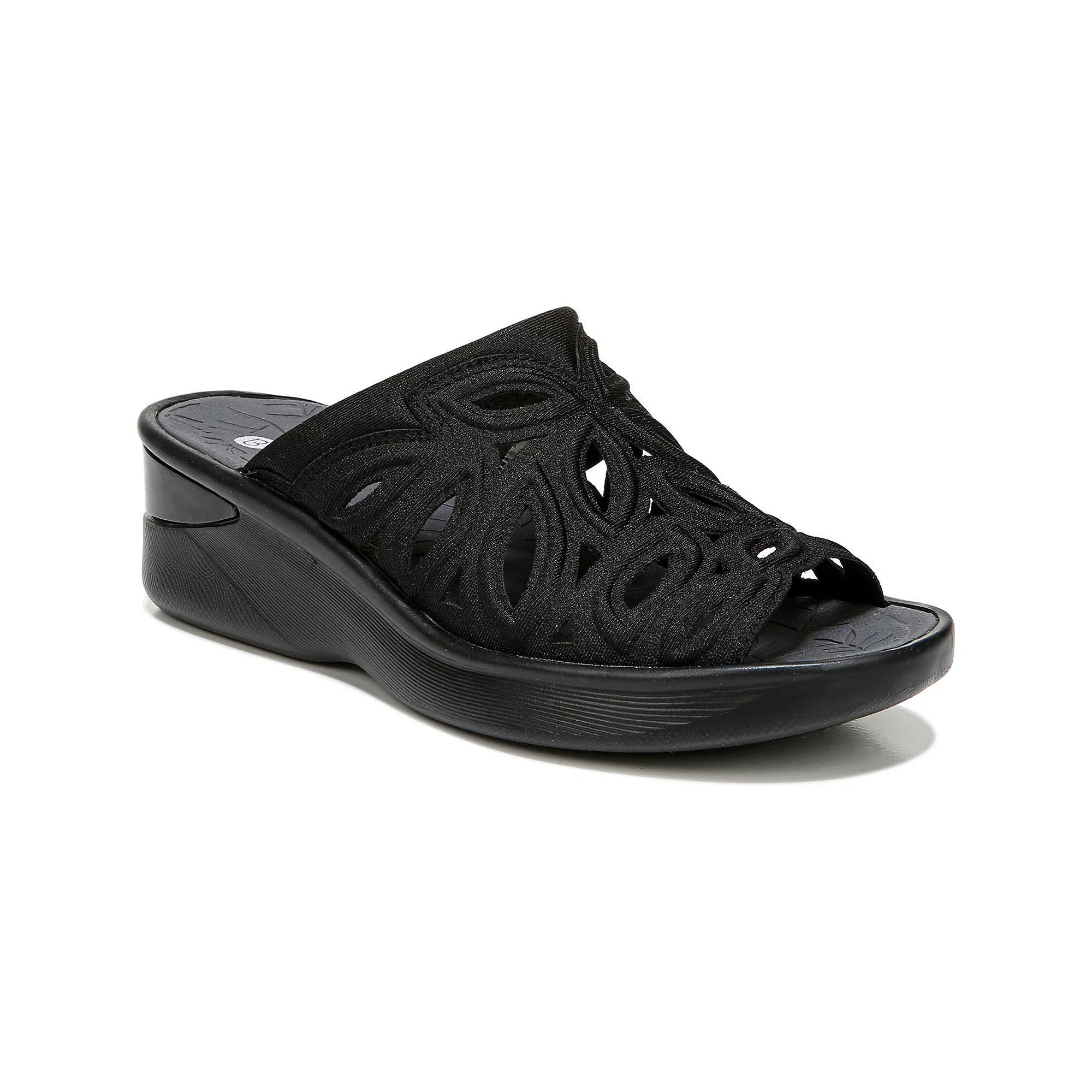 LifeStride Susie Wedge Slide Sandals, Women's, Size: 10 Wide, Black Shimmer Product Image
