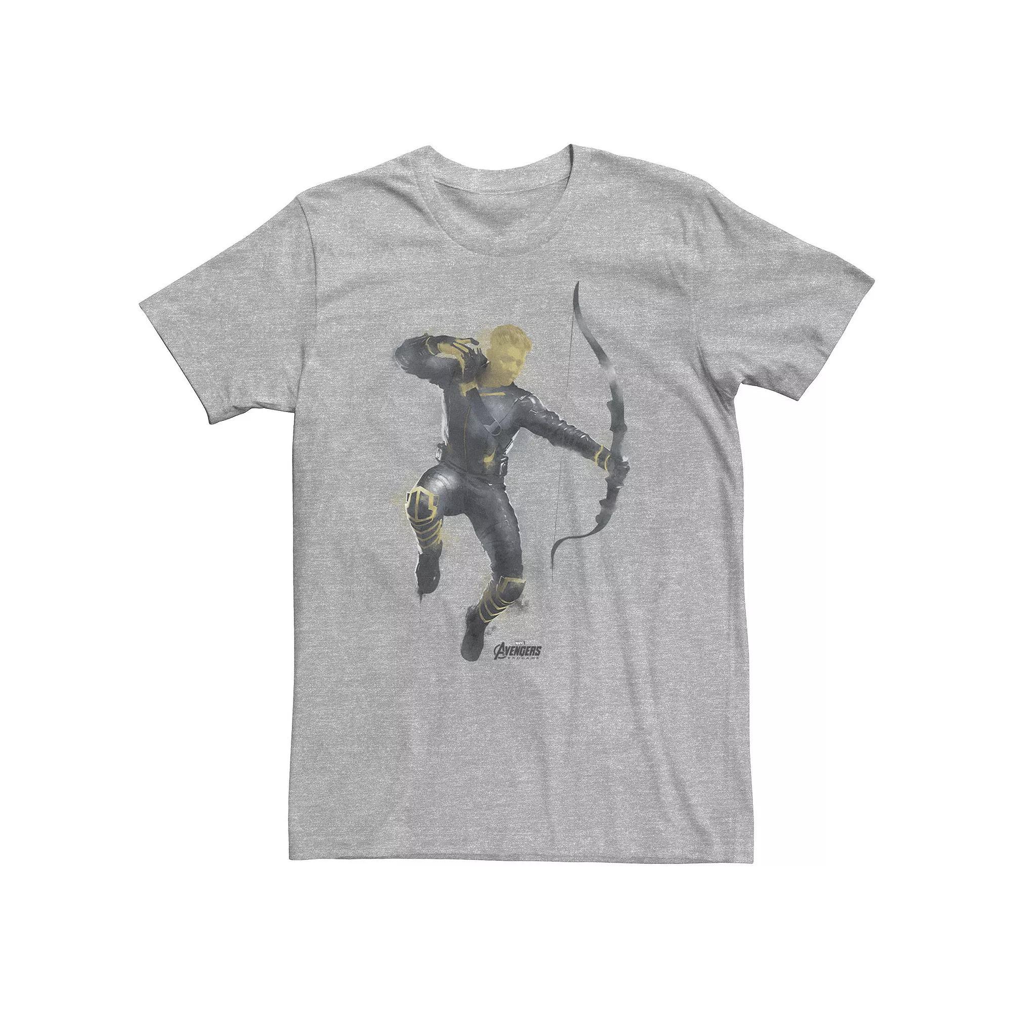 Big & Tall Marvel Avengers Endgame Haweye Spray Paint Tee, Men's, Size: 4XLT, Athletic Grey Product Image