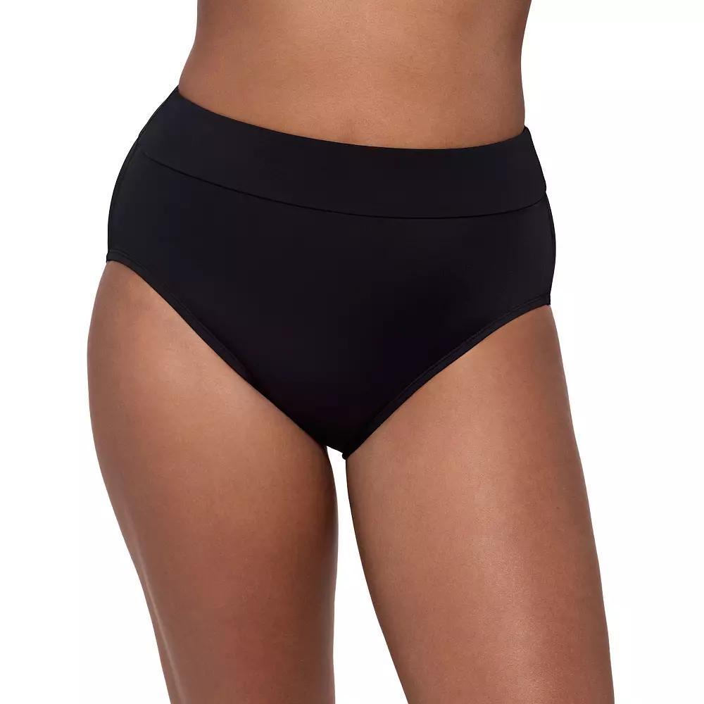 Women's Bal Harbour Super High Waist Shaper Swim Brief Bottoms, Size: Small, Black Product Image