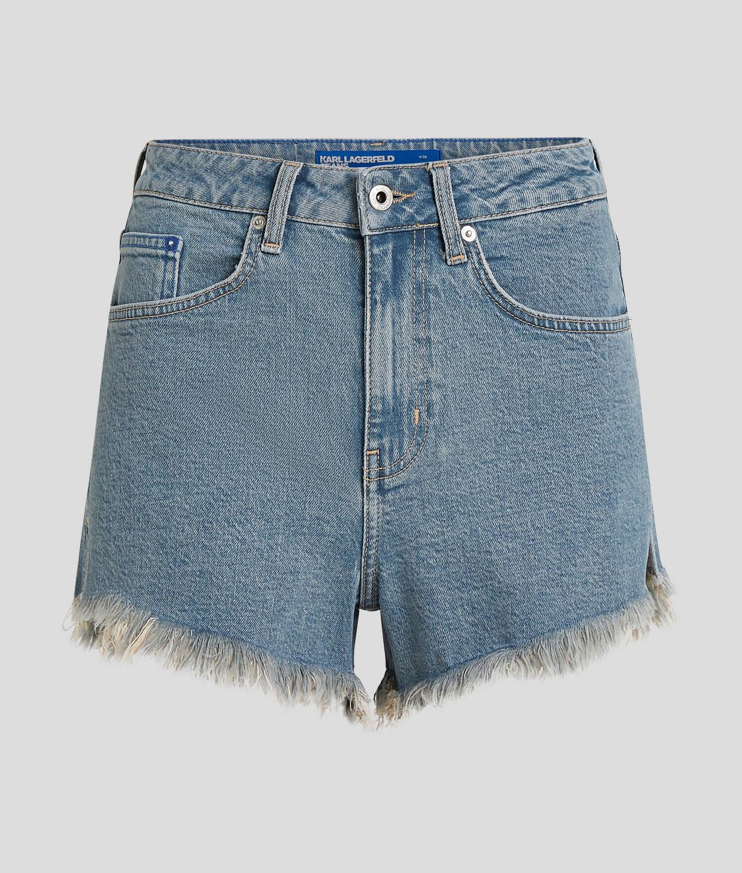 FRAYED DENIM SHORTS Product Image