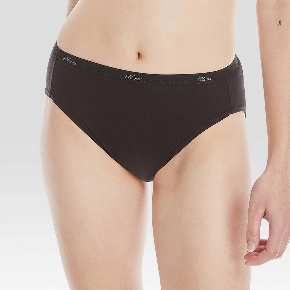 Hanes Women's 10pk Breathable Cotton Hi-Cut Briefs - Colors and Patterns May Vary 9: Knit Midweight Underwear Product Image