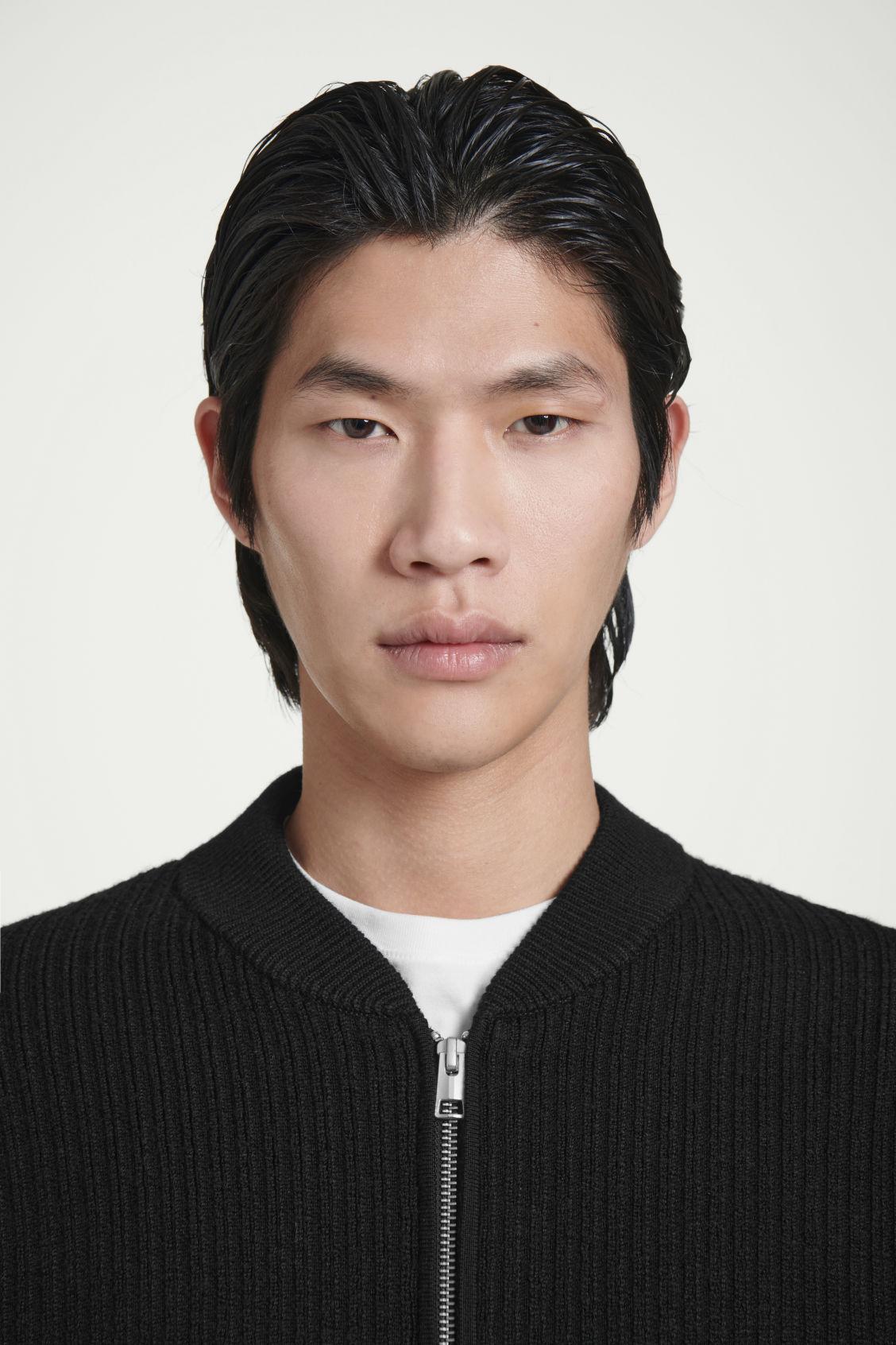 MERINO WOOL AND NYLON BOMBER JACKET Product Image