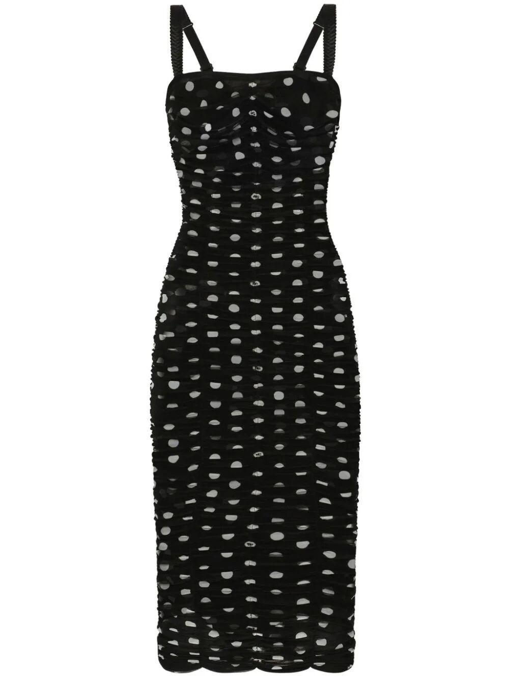 DOLCE & GABBANA Women Abito Mambo Italiano In Black Product Image
