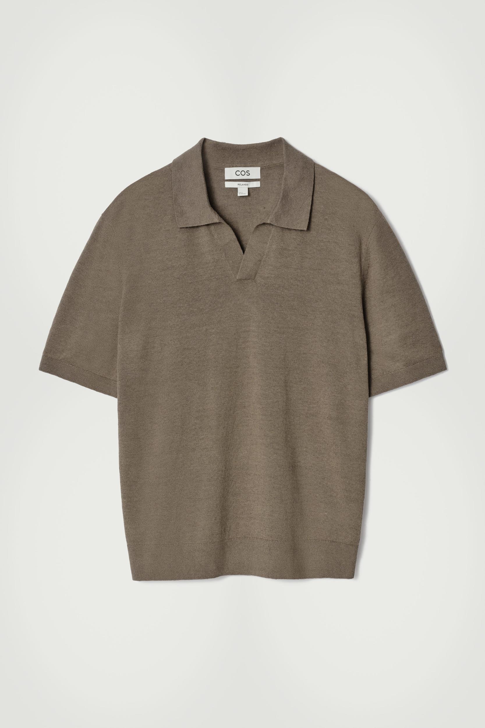 KNITTED LINEN POLO SHIRT Product Image