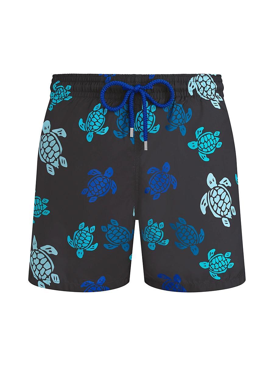 Mens Multicolor Turtle-Print Swim Shorts Product Image