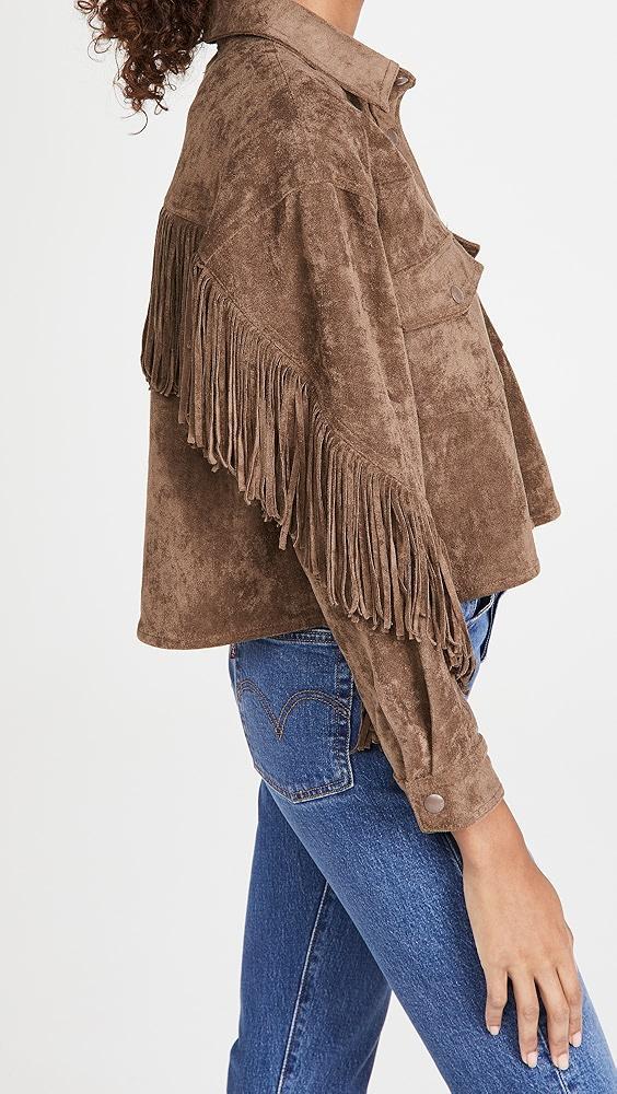 BLANKNYC Hot Cocoa Fringe Jacket | Shopbop Product Image