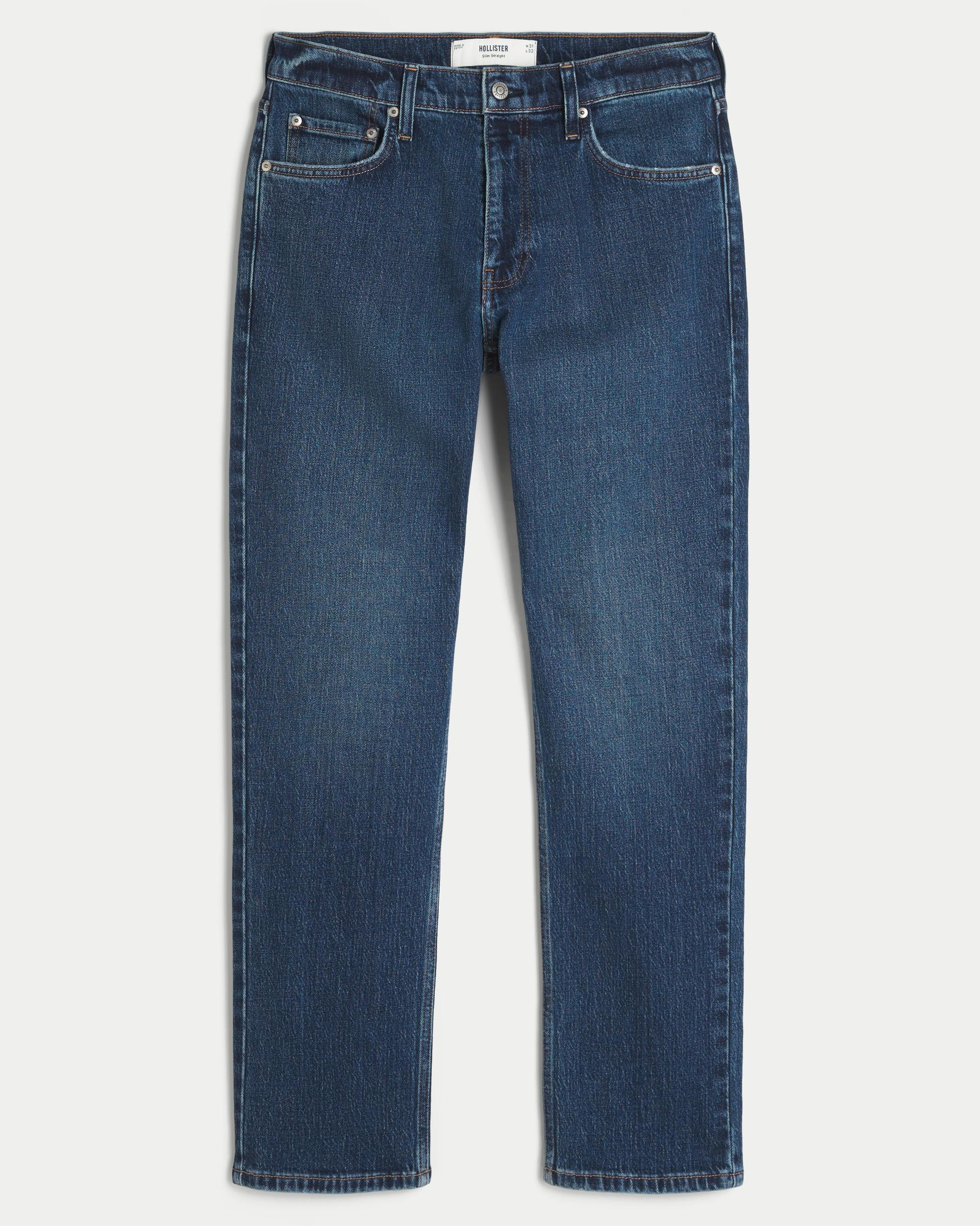 Grey Slim Straight Jeans Product Image
