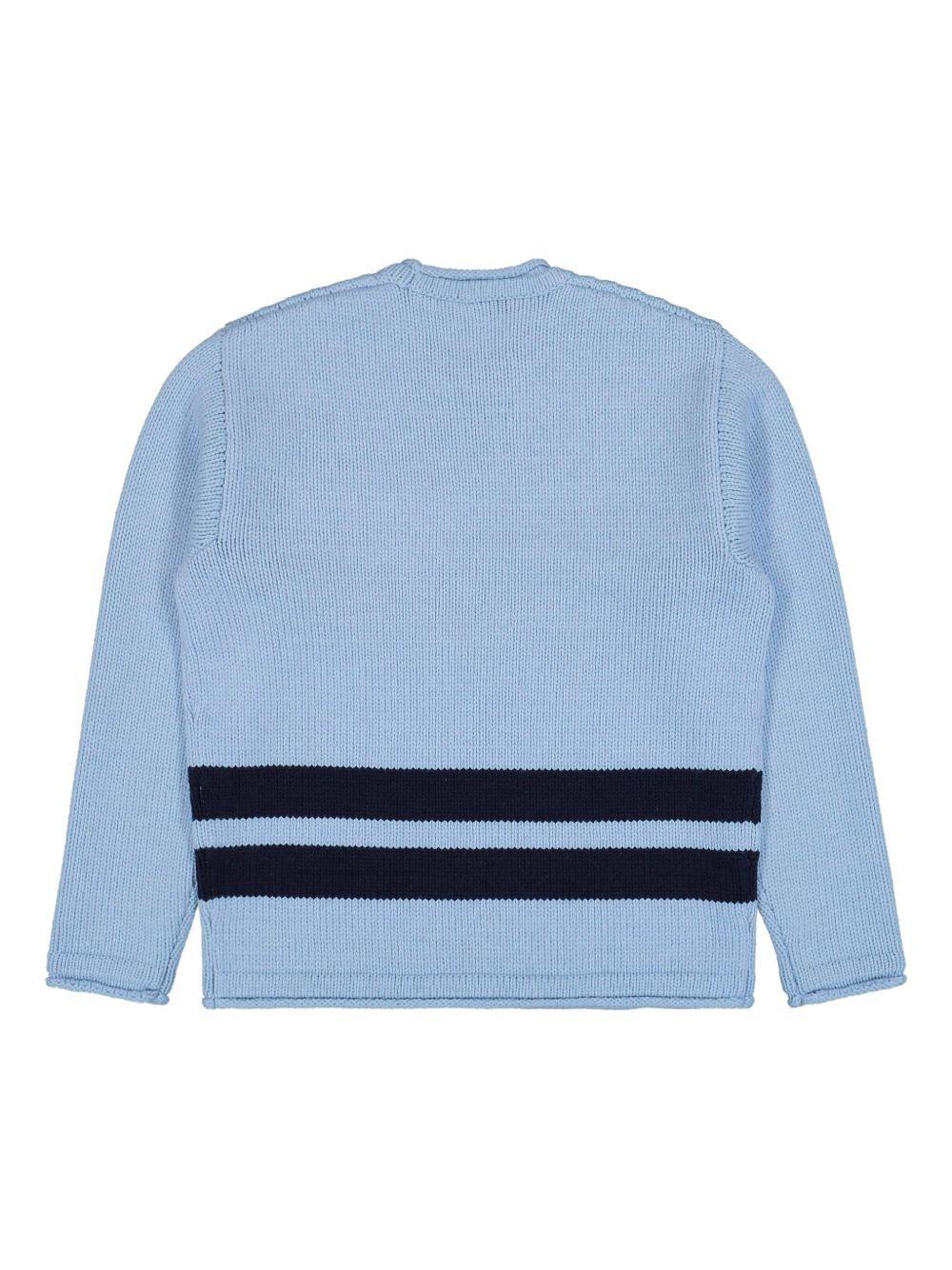 crew-neck stripe-detail sweater Product Image