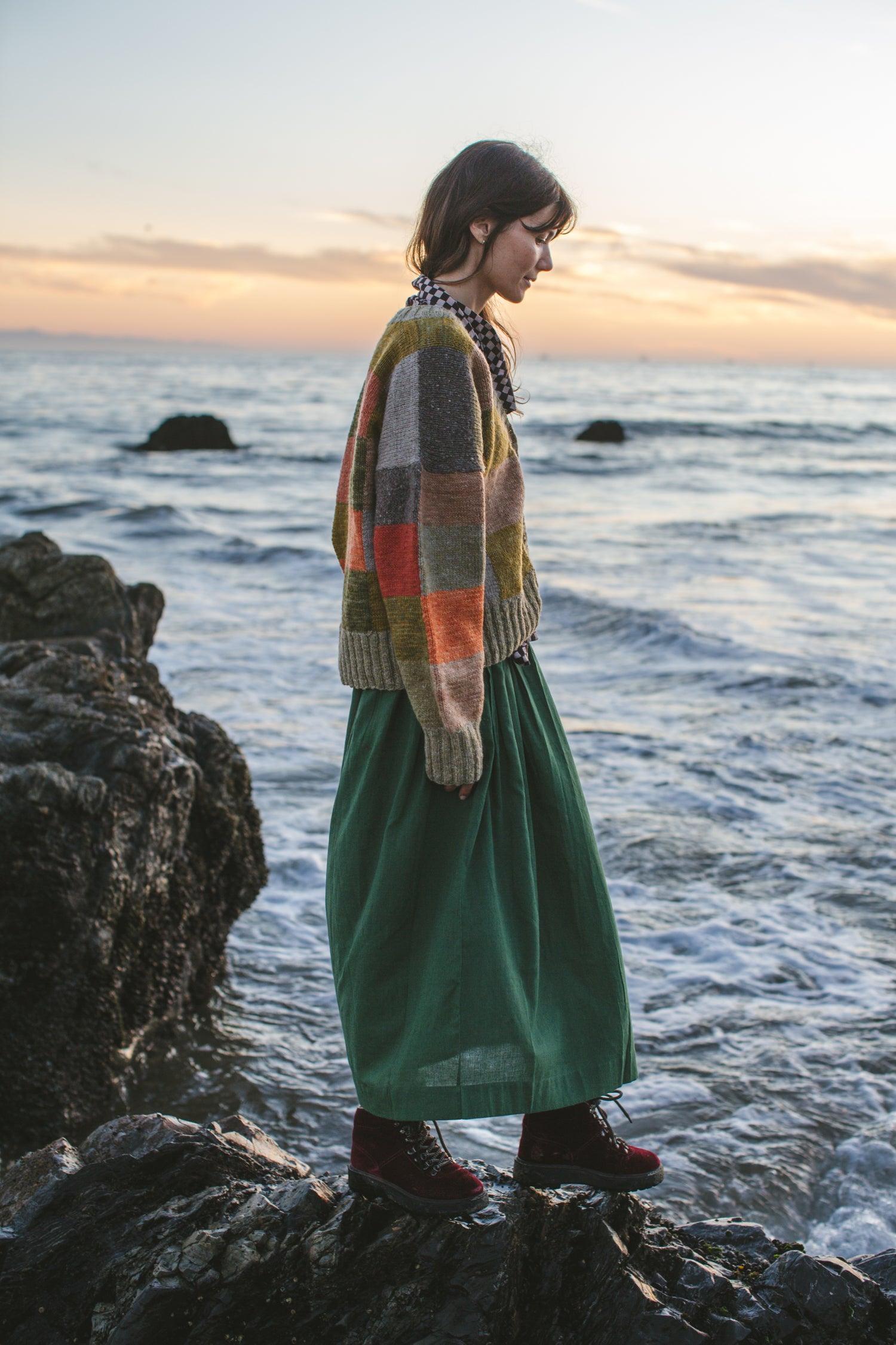 The Forest Green Pull-on Skirt Product Image