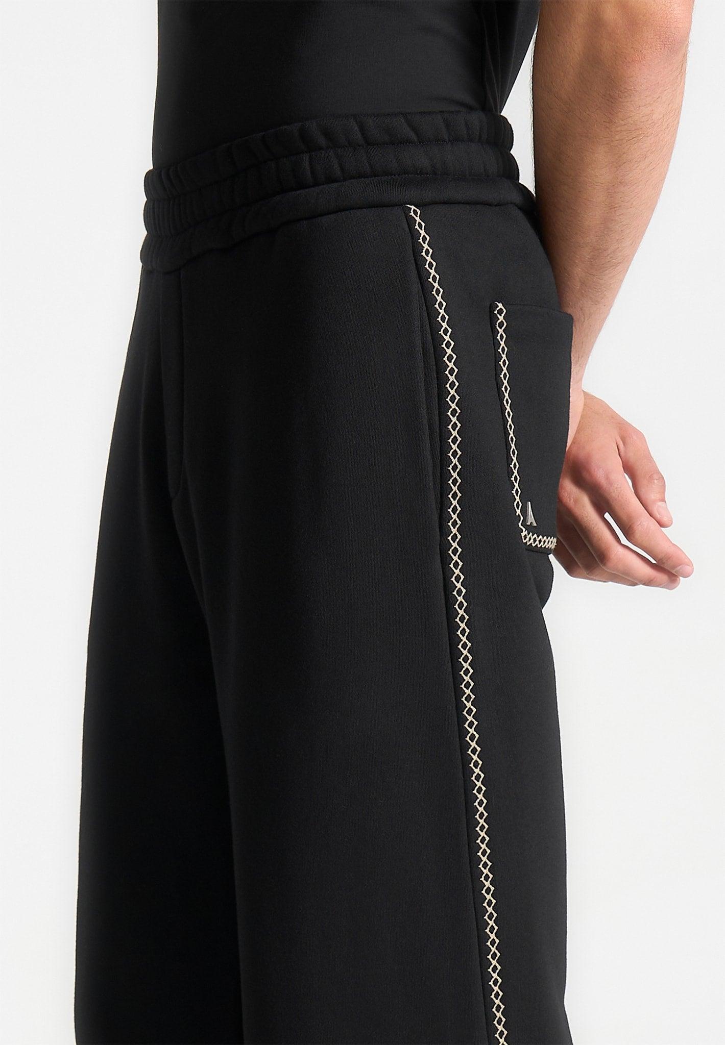 Marcel - Whipstitch Relaxed Jogger - Black Male Product Image