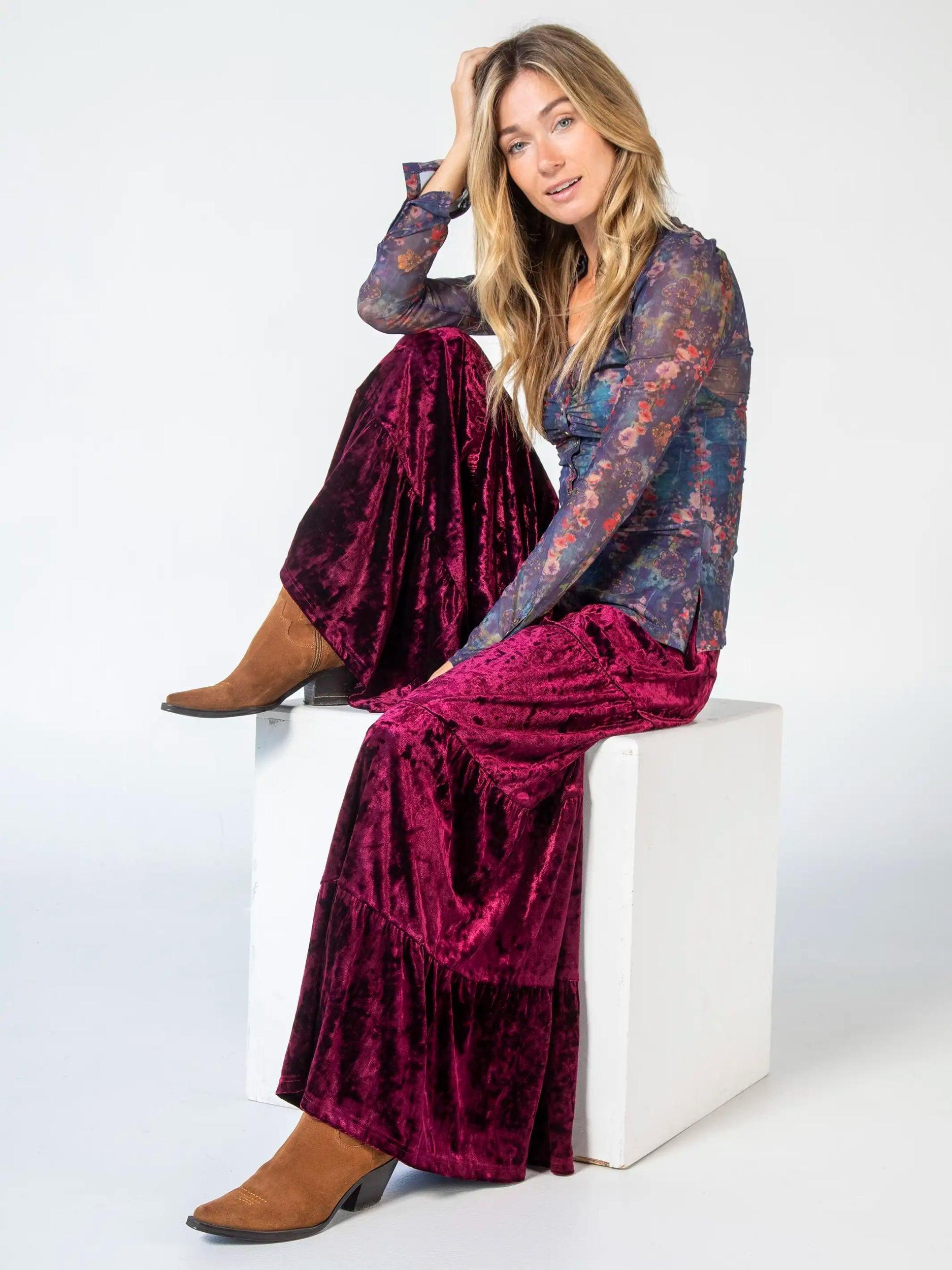 Cozy Blanket Kimono - Vintage Patchwork Long Length Product Image