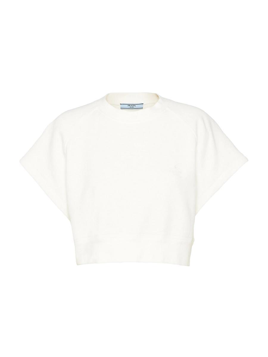 Womens Short Sleeved Fleece Sweatshirt Product Image