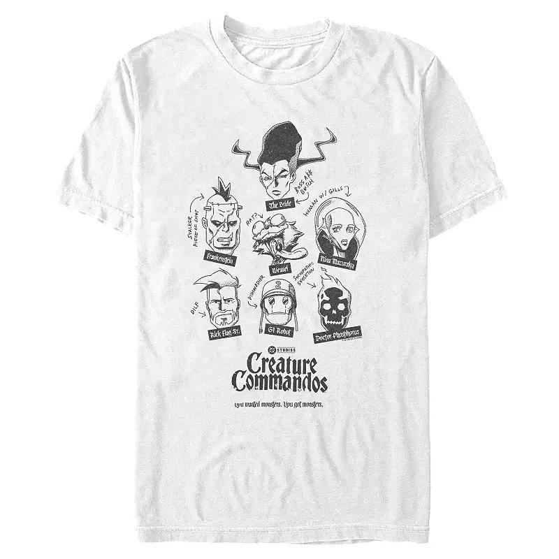 Men's Creature Commandos You Got Monsters Graphic Tee, Size: Medium, White Product Image