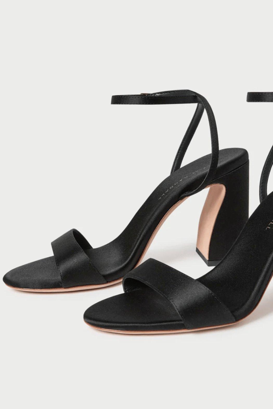 Malia Black Satin-Sandal Product Image