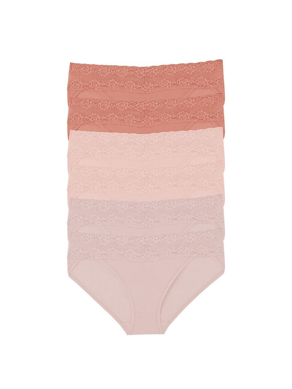 Womens Bliss Perfection Lace Trim One Size Bikini Brief 2-Pack Product Image