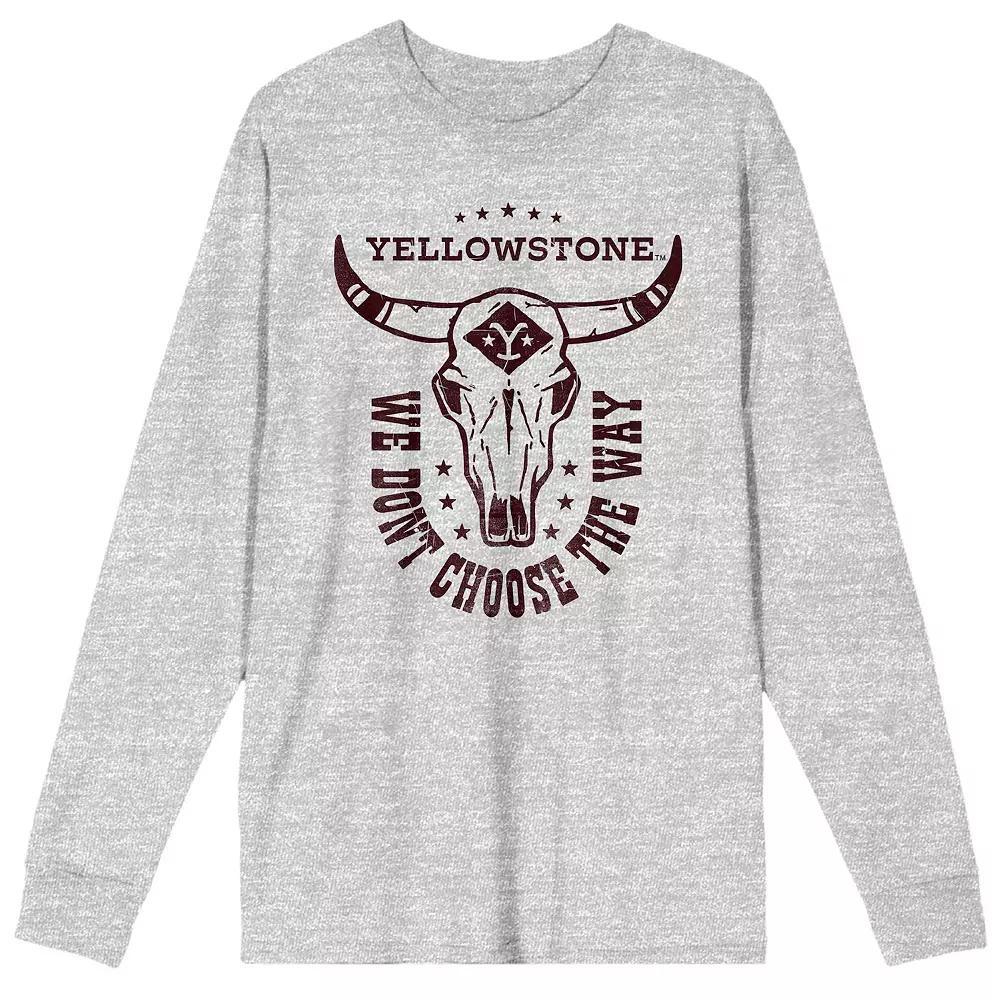 Men's Yellowstone We Don't Choose Long Sleeve Tee, Size: XXL, Gray Product Image