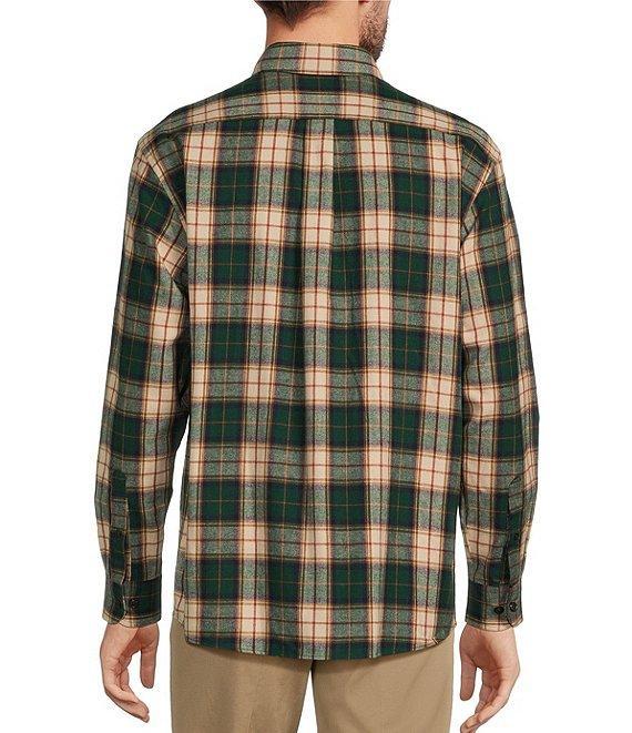 Roundtree & Yorke Long Sleeve Medium Plaid Portuguese Flannel Sport Shirt Product Image