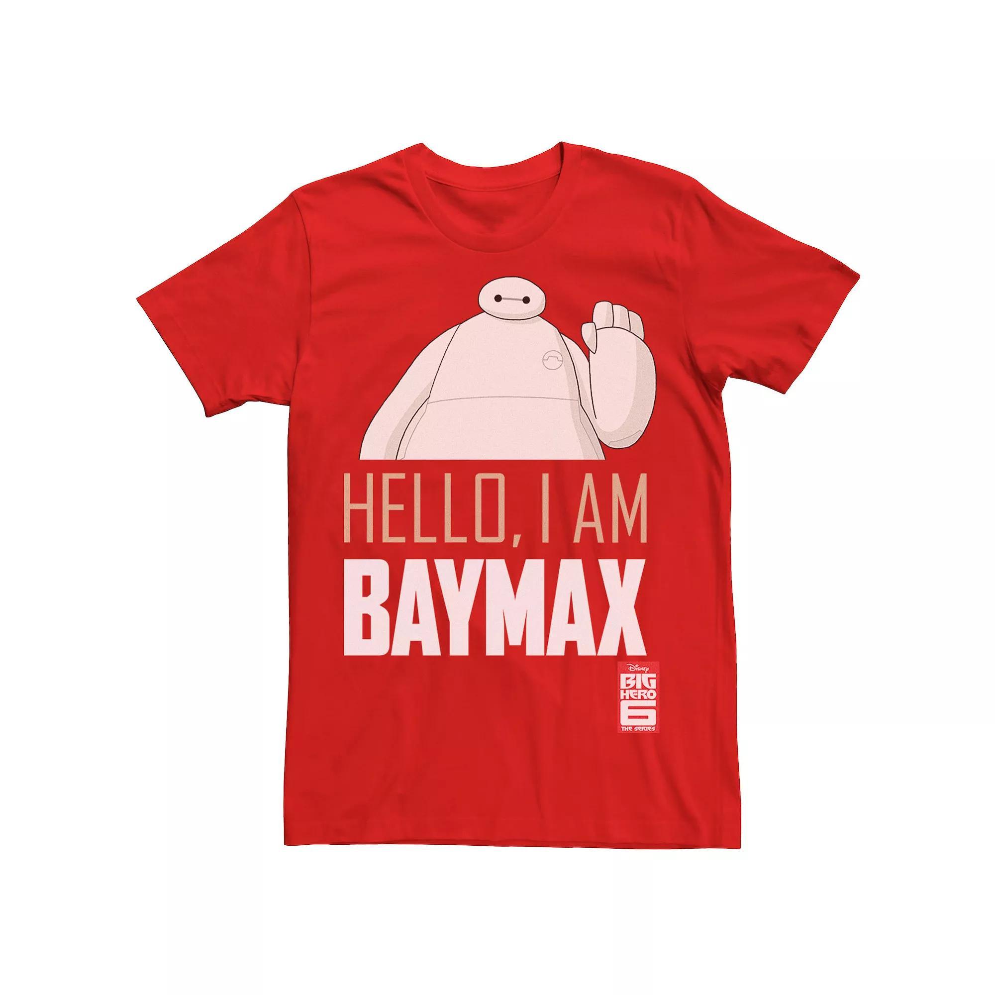 Disney's Big Hero 6 TV Series Baymax Hello Men's Tee, Size: 3XL, Red Product Image