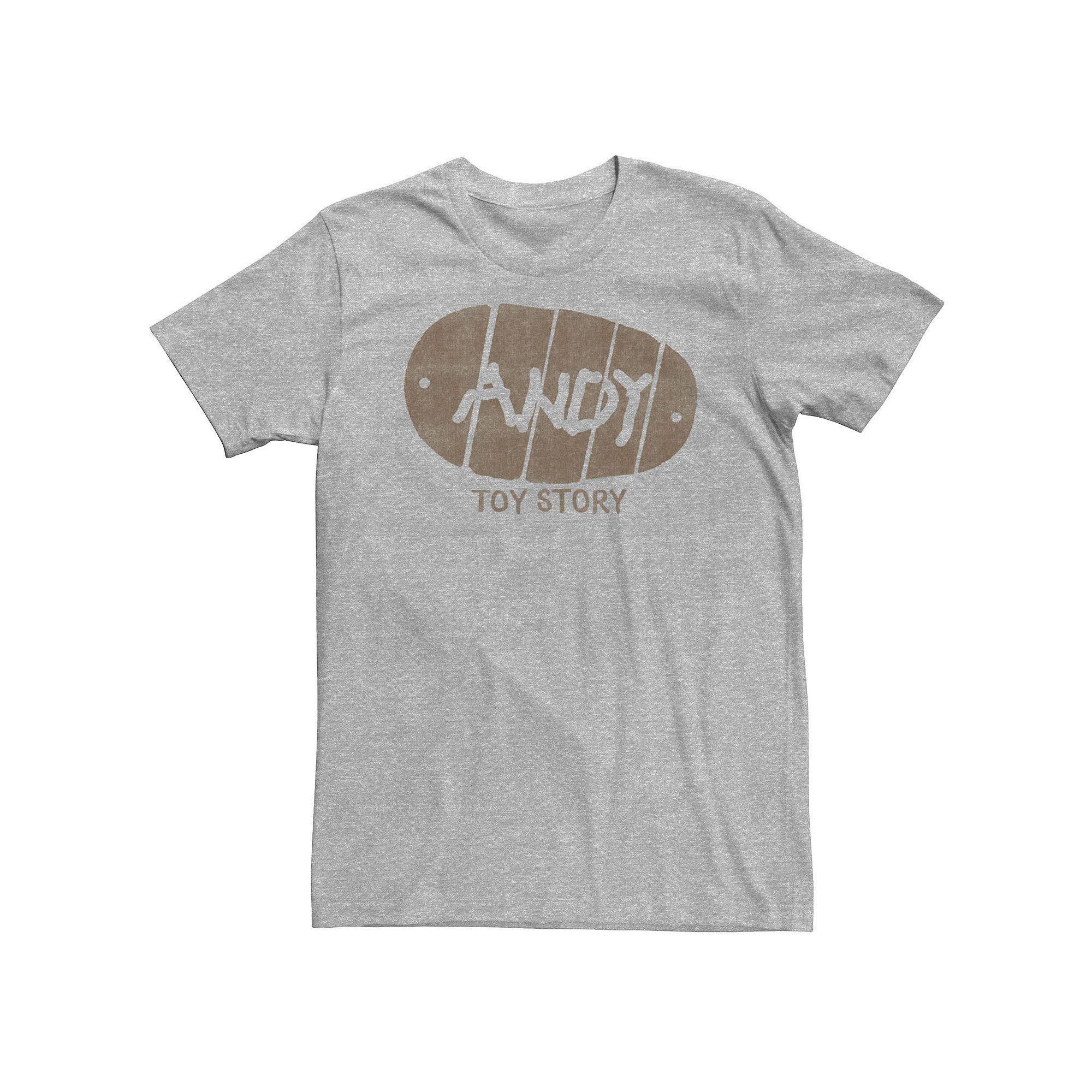 Big & Tall Disney / Pixar Toy Story Andy Handwriting Tee, Men's, Size: 4XL, Athletic Grey Product Image