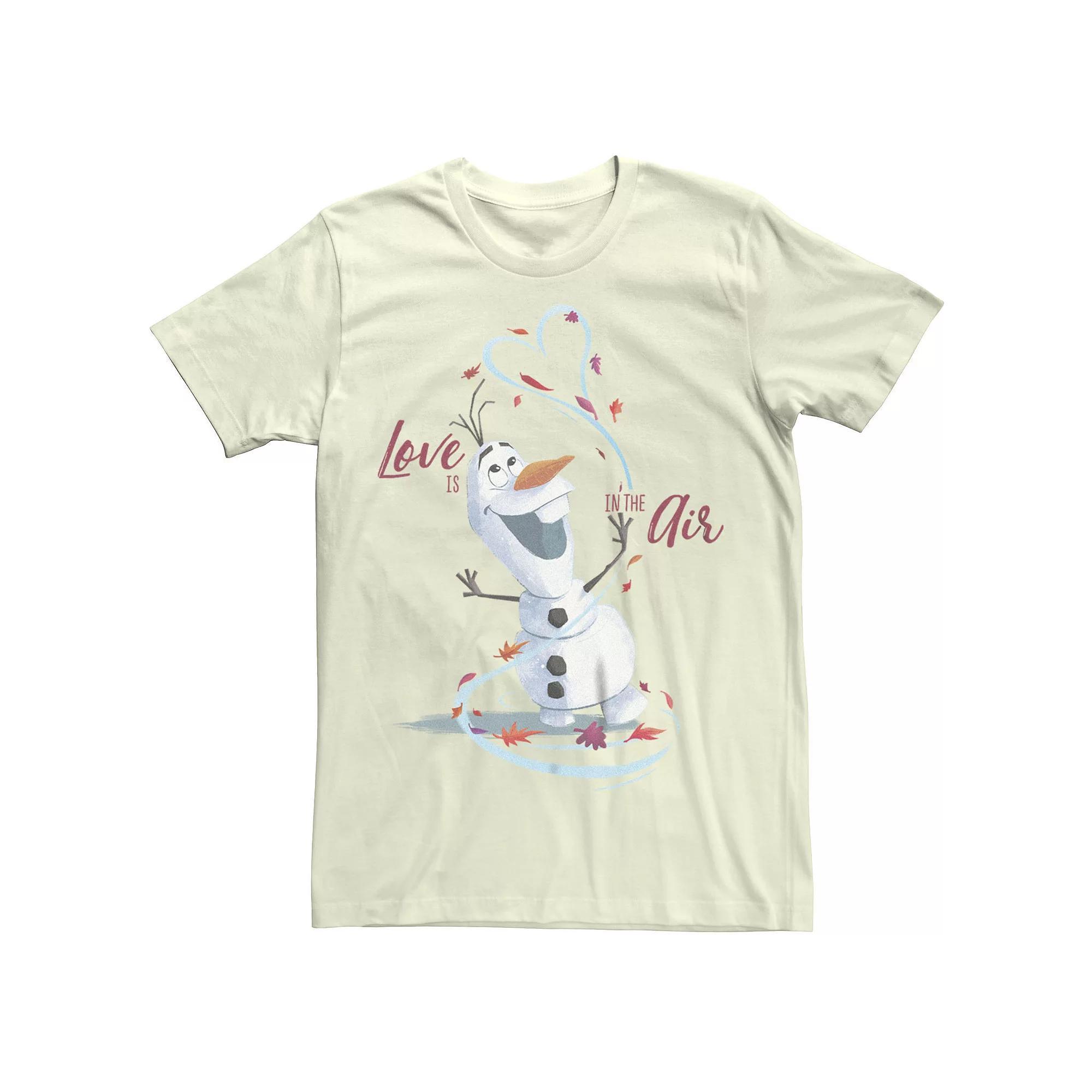 Disney's Frozen Olaf Love Is In The Air Juniors' Boyfriend Graphic Tee, Women's, Size: Medium, Natural Product Image