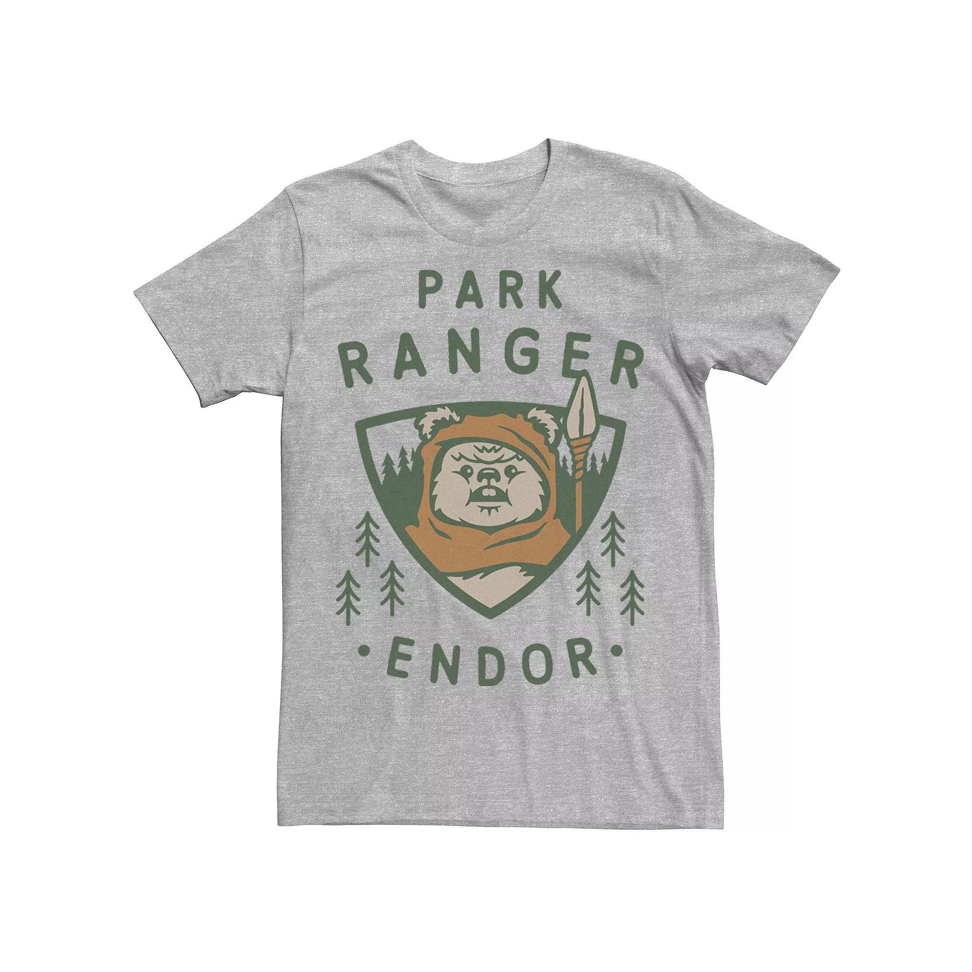 Men's Star Wars Ewok Park Ranger Endor Tee, Size: XXL, Athletic Grey Product Image