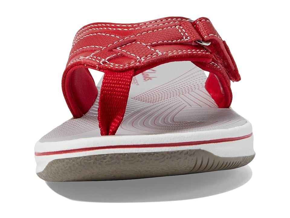 Clarks® Breeze Sea Cloudstepper Women's Flip Flop Sandals, Size: 12, Red Product Image