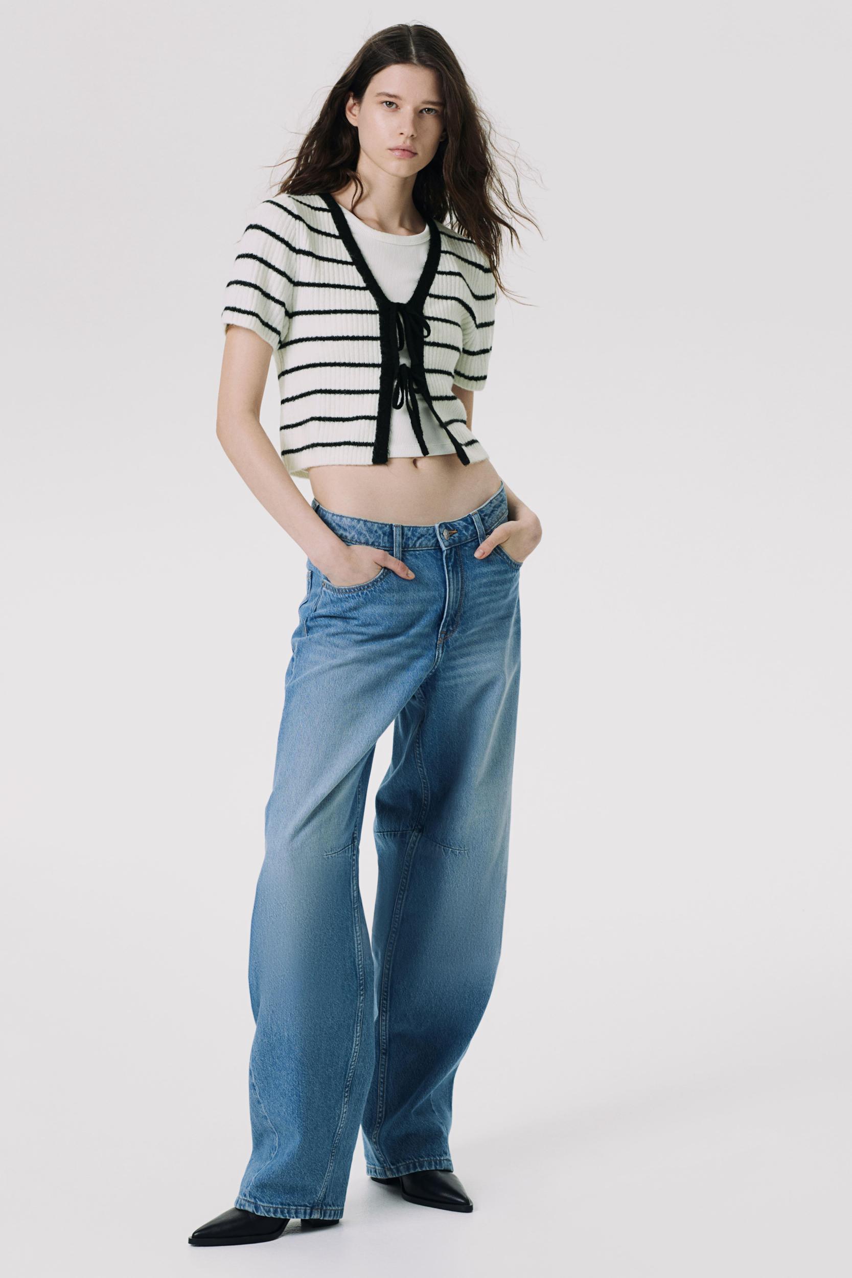 Tie-Detail Rib-Knit Top Product Image