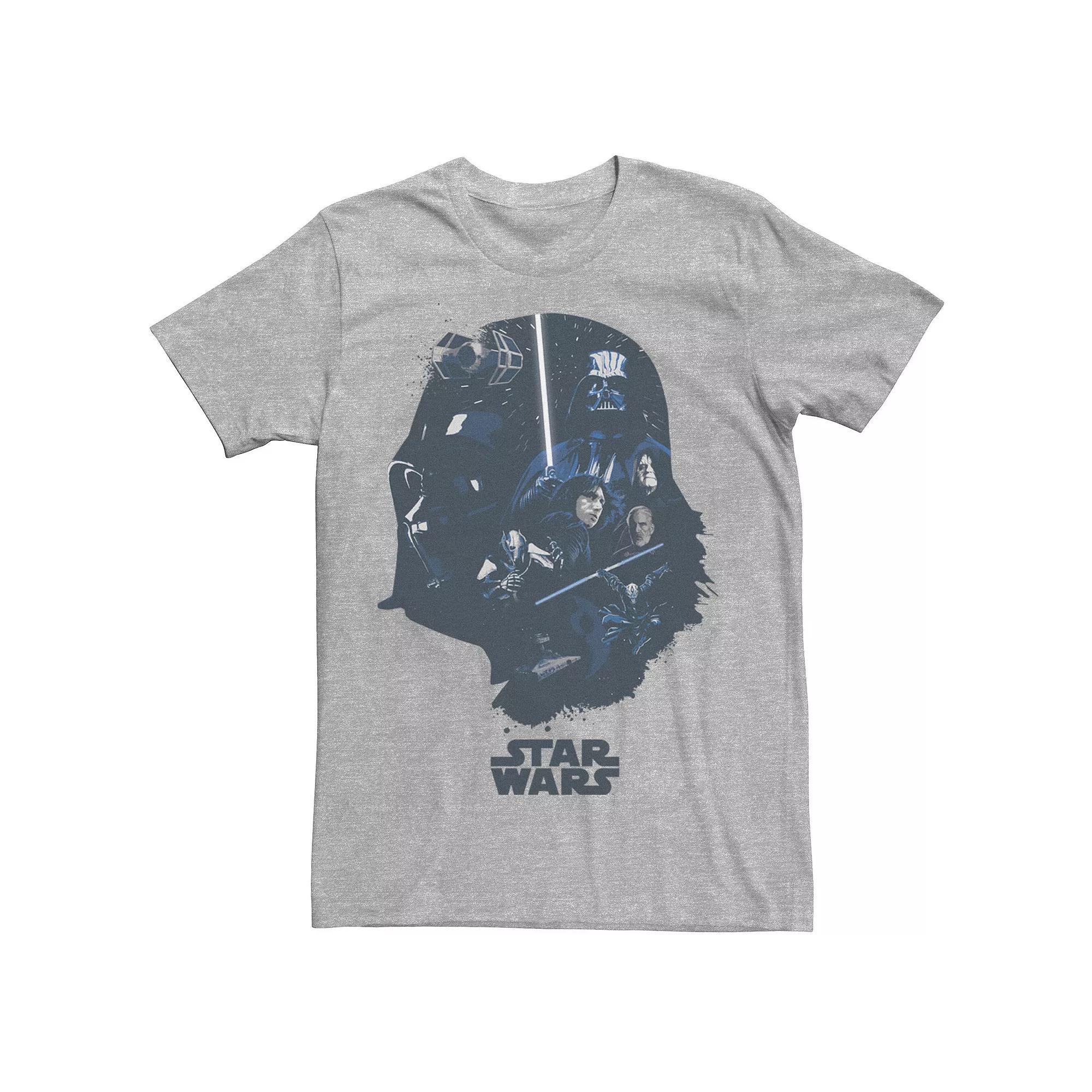Mens Star Wars Storm Trooper Group Shot Splatter Poster Tee Athletic Grey Product Image