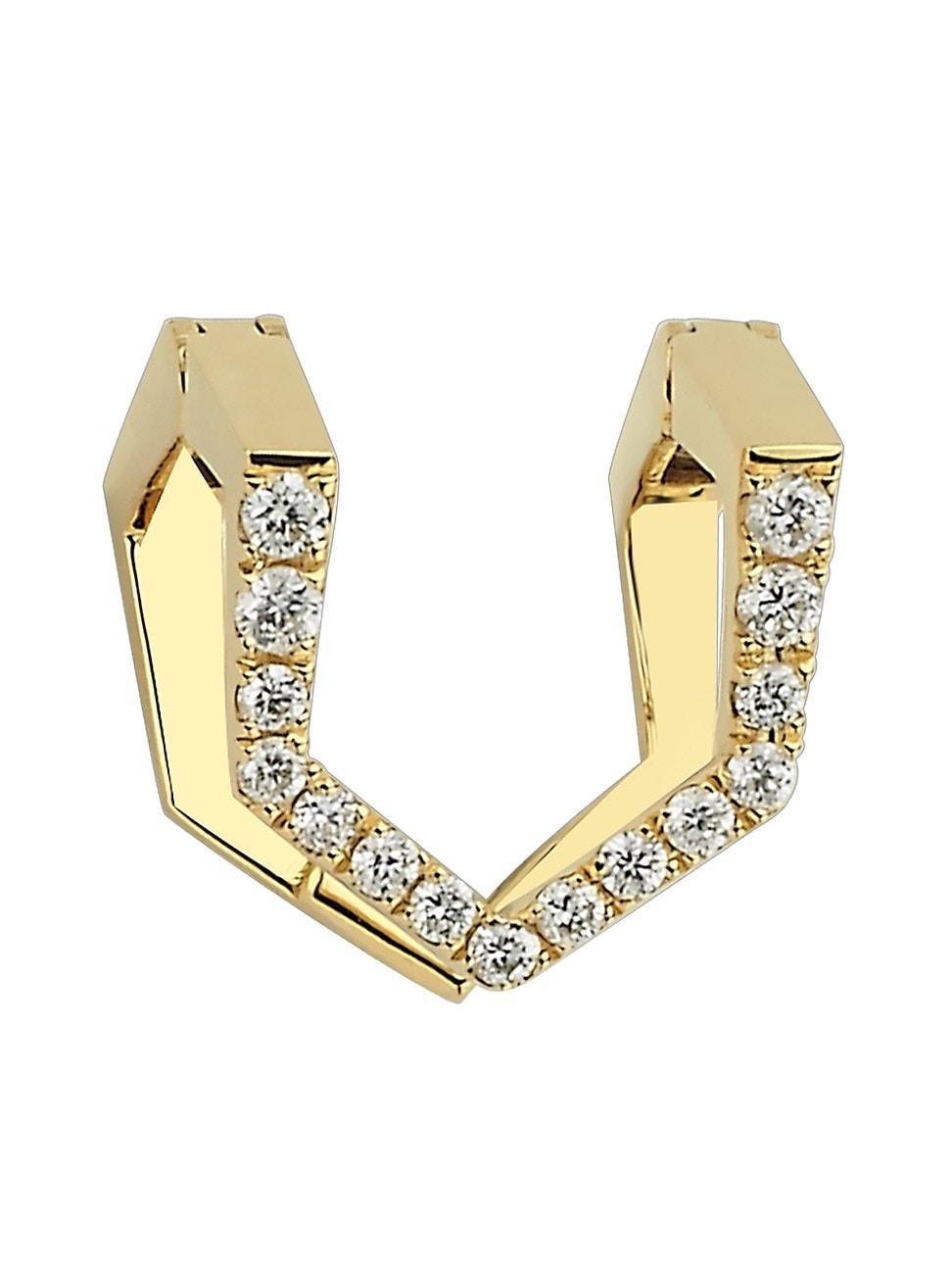 Womens Luminescence Ascent 18K Yellow Gold & 0.11 TCW Diamond Ear Cuff Product Image