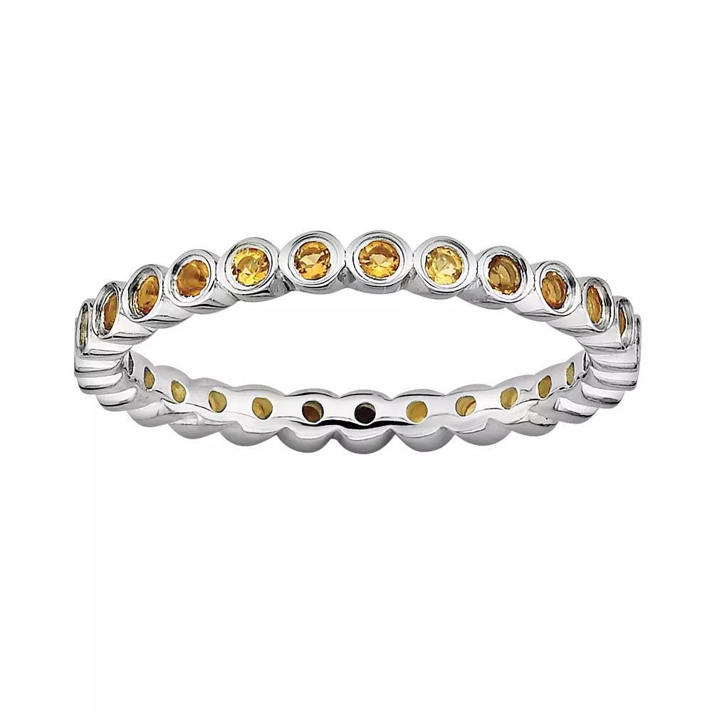 Stacks & Stones Sterling Silver Citrine Stack Ring, Womens Product Image