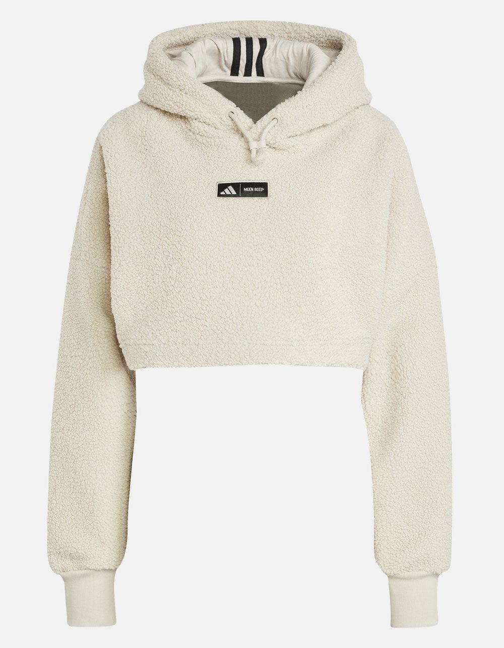 ADIDAS x MOON BOOT Cropped Womens Hoodie - CREAM Product Image
