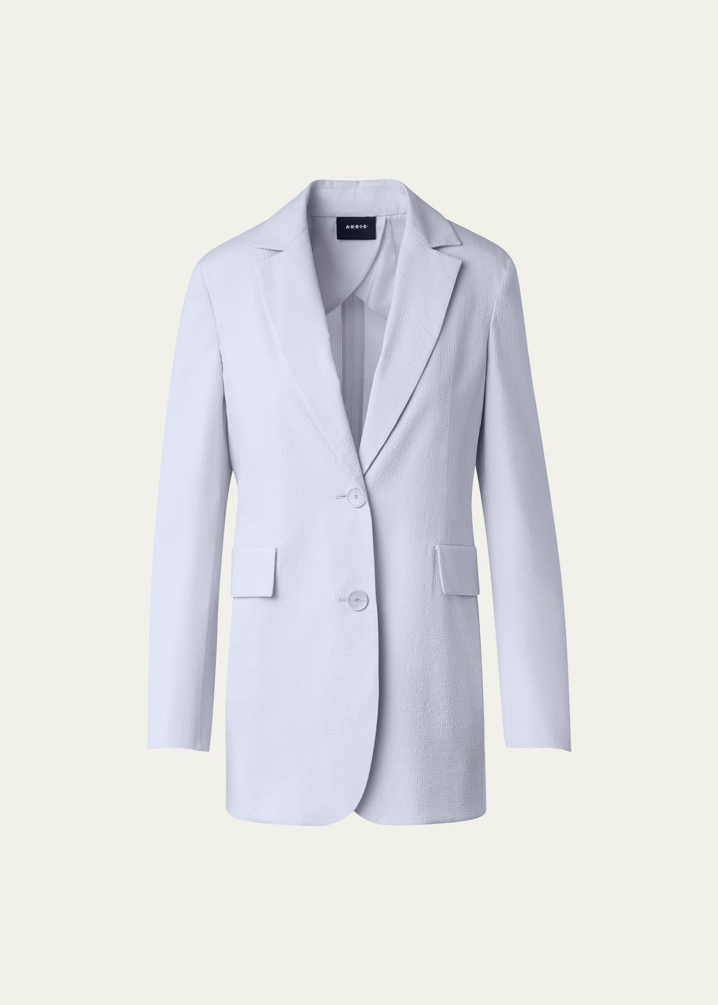 Alvina Seersucker Silk-Blend Jacket Product Image
