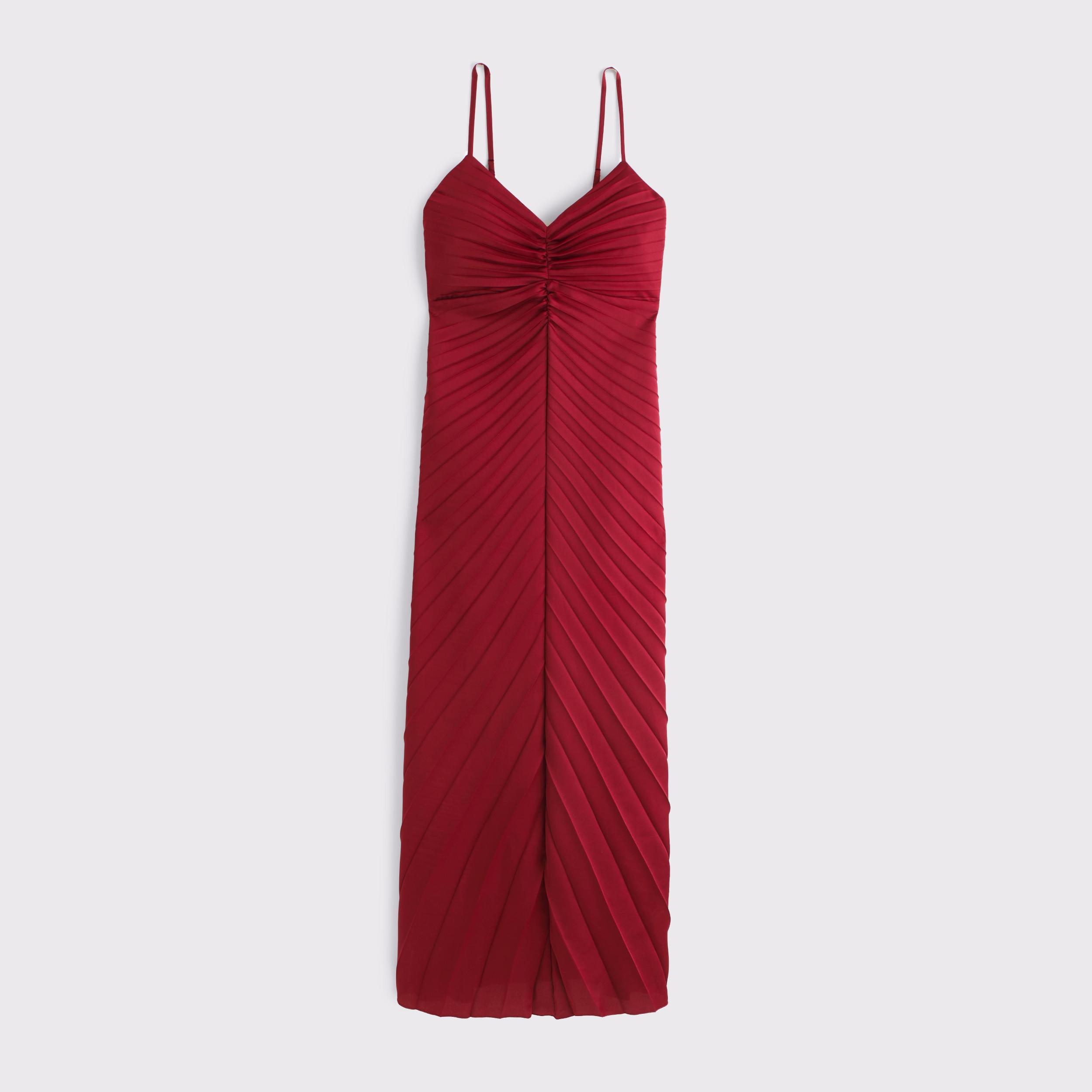 The A&F Giselle Sunburst Pleated Maxi Dress Product Image