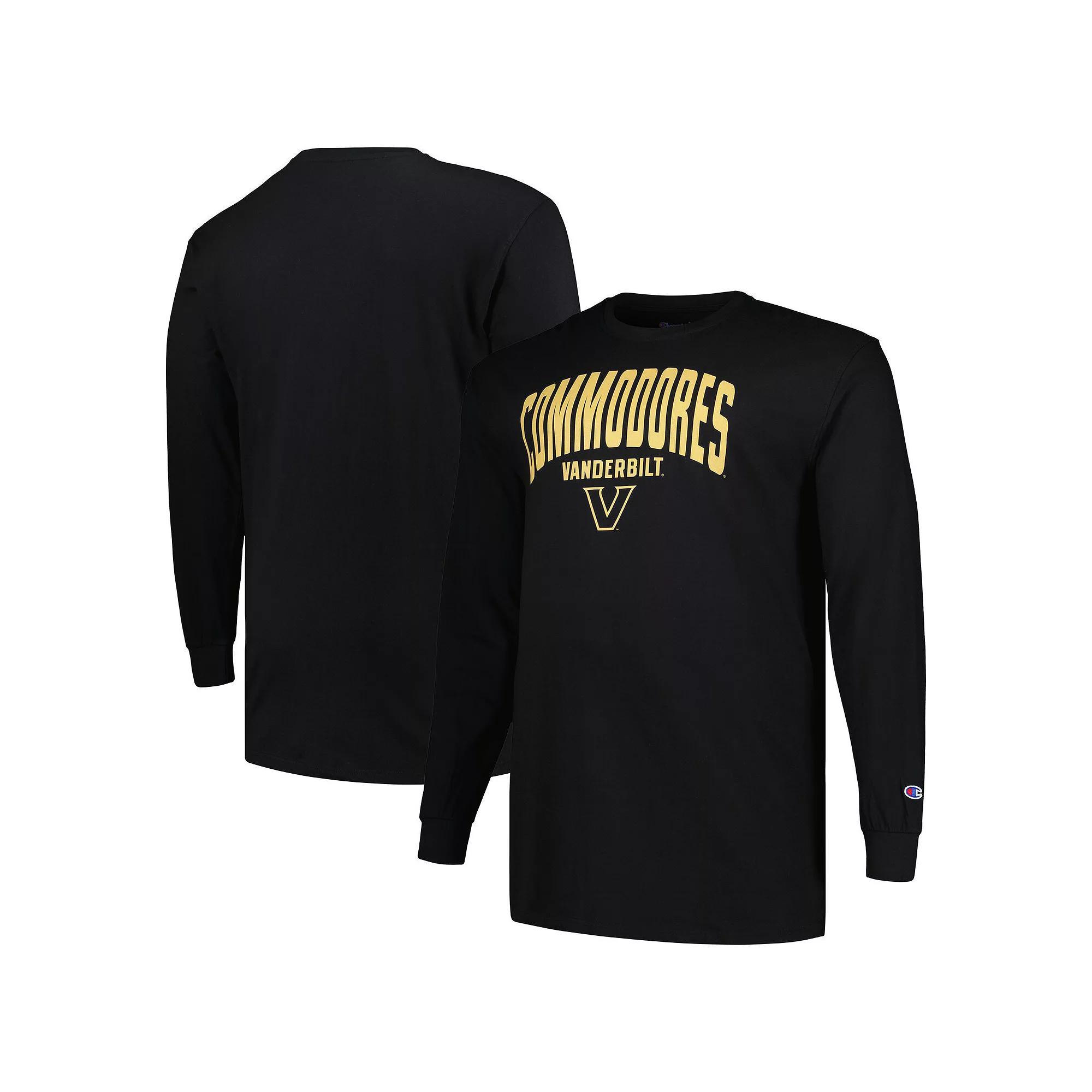 Men's Profile Black Vanderbilt Commodores Big & Tall Color Arch Long Sleeve T-Shirt, Size: XLT Product Image