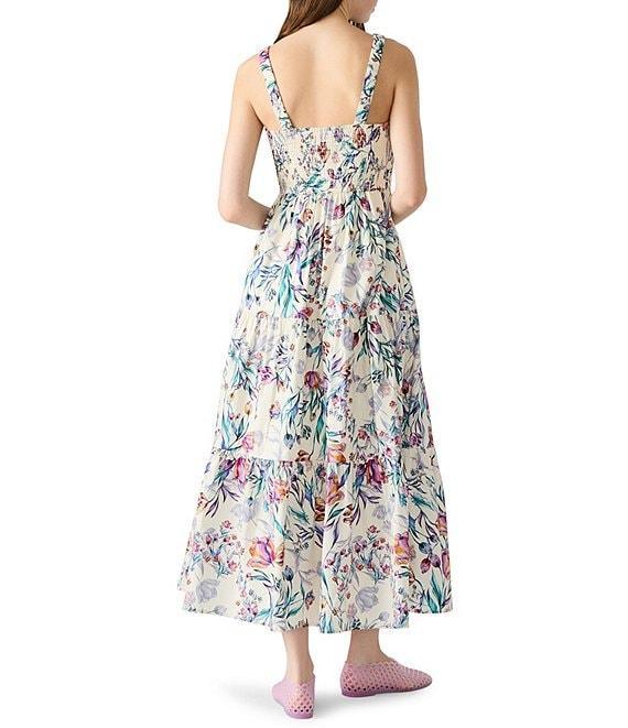 Steve Madden Eliora V-Neck Sleeveless Tiered Poplin Maxi Dress Product Image