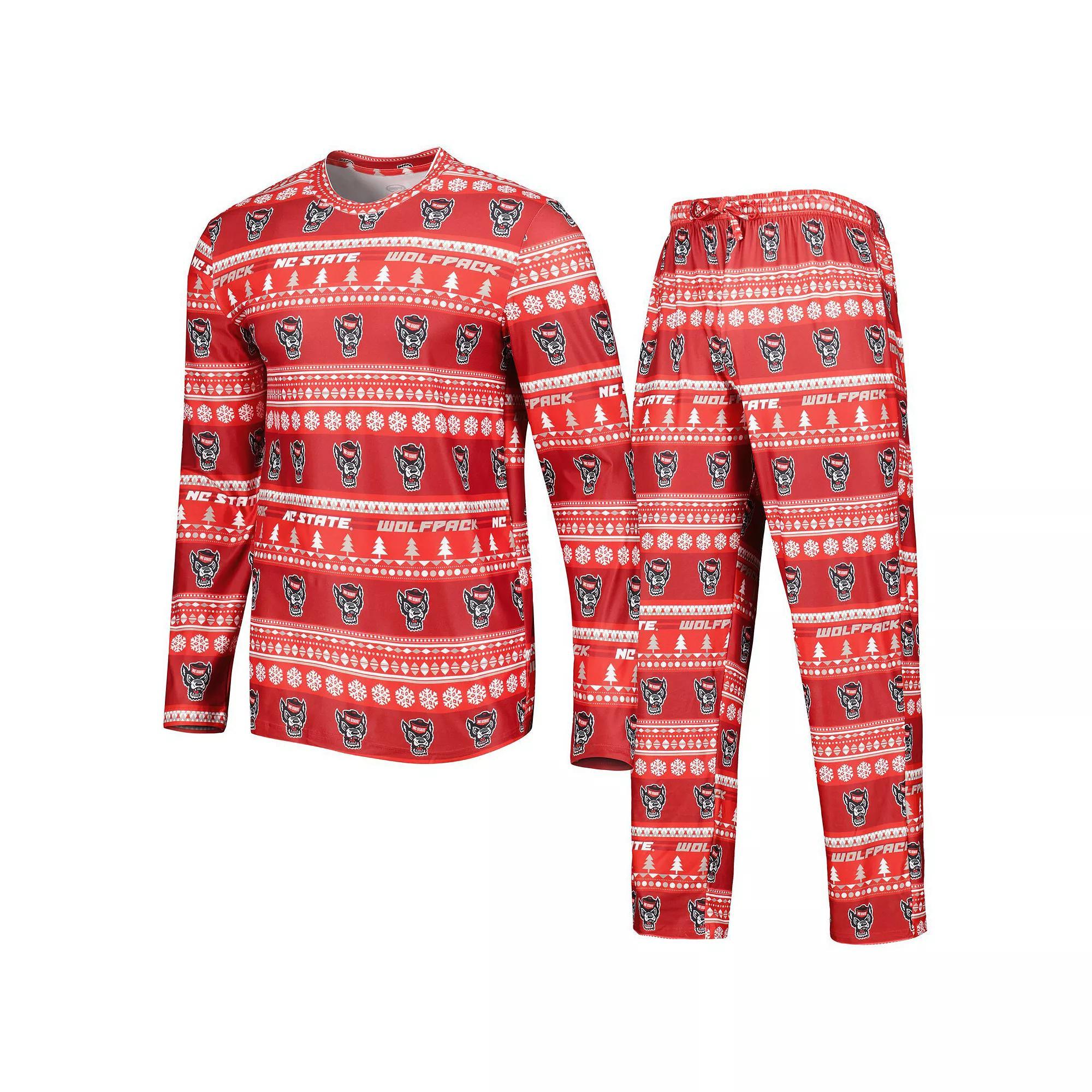 Men's Concepts Sport Red NC State Wolfpack Swivel Long Sleeve T-Shirt & Pants Sleep Set, Size: XL, Nst Red Product Image