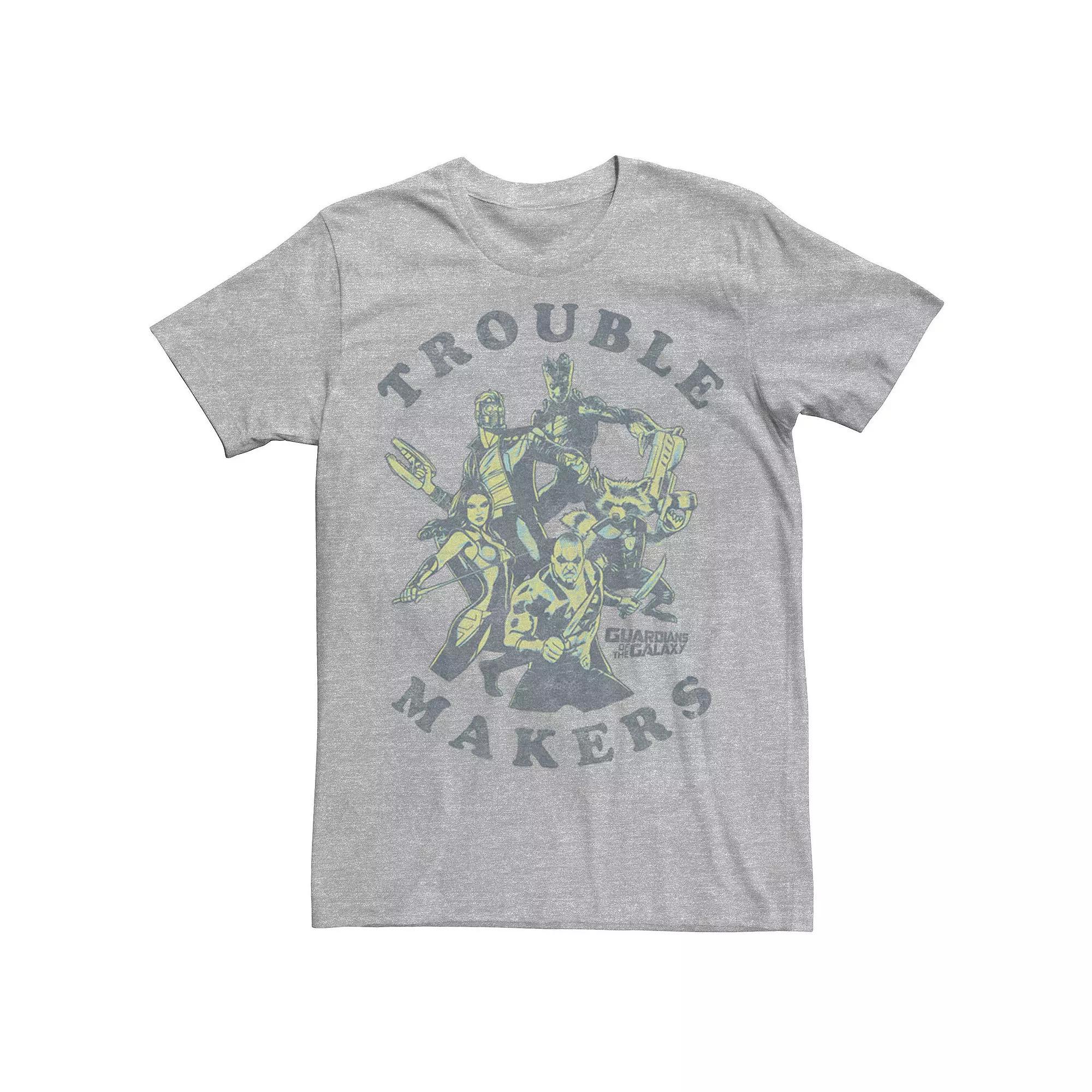 Men's Marvel Guardians Of The Galaxy Trouble Makers Tee, Size: Large, Athletic Grey Product Image
