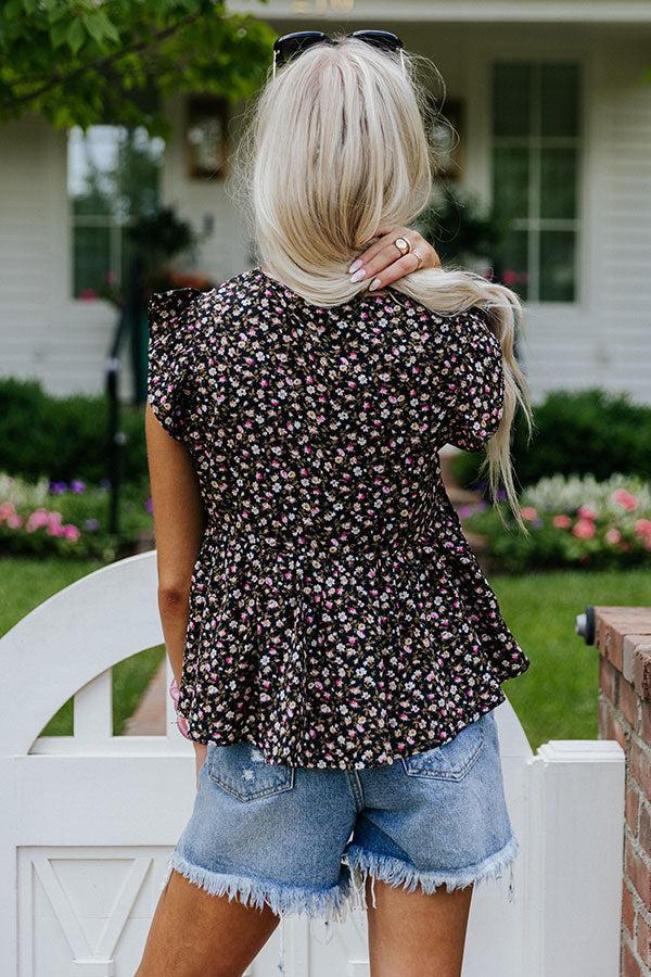 Brand New Look Floral Babydoll Top In Black Product Image