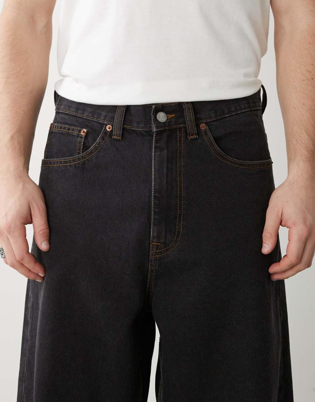 Dr Denim Kobe baggy fit jeans in dust washed black Product Image
