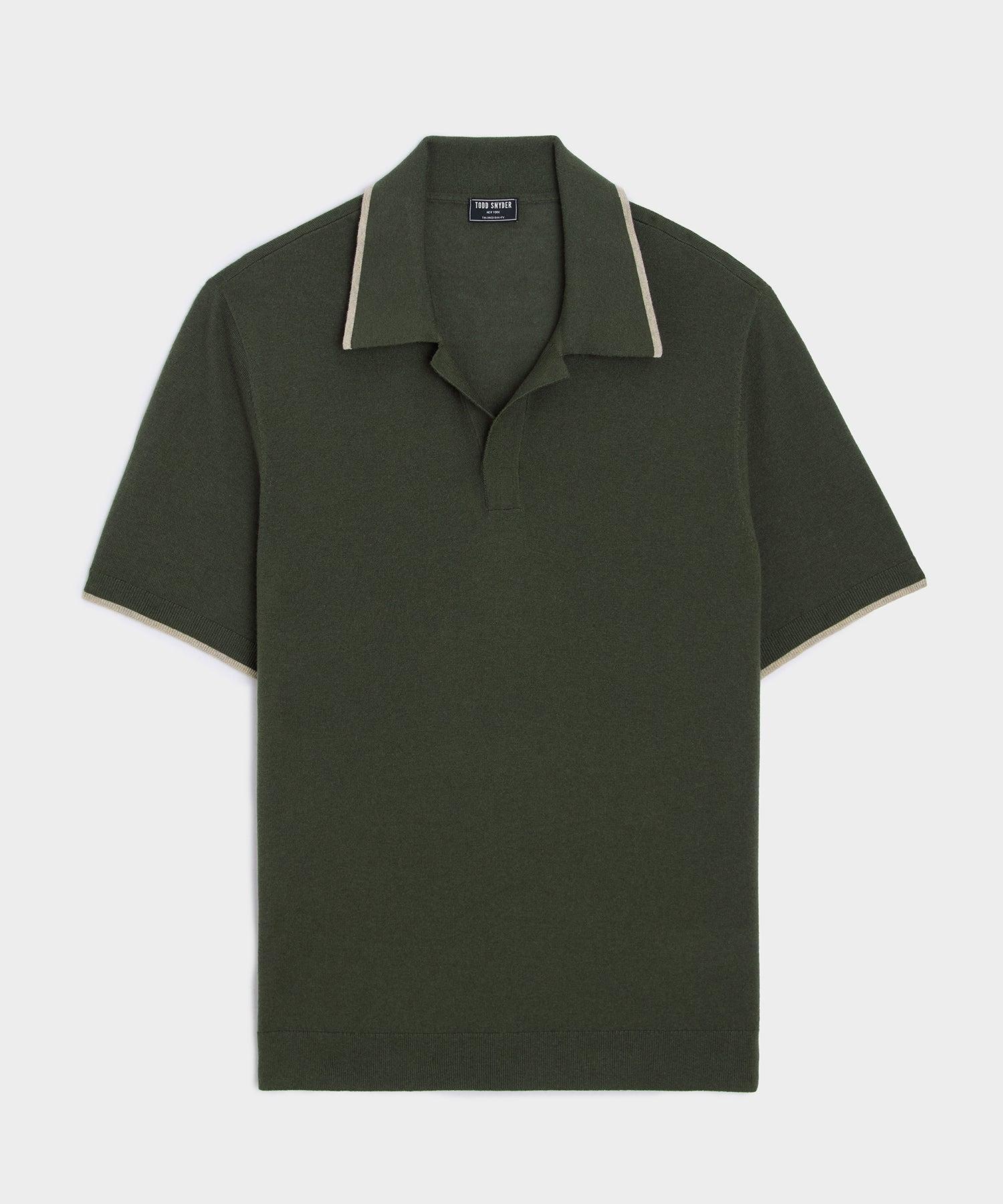 Silk-Cashmere Tipped Sweater Polo Product Image