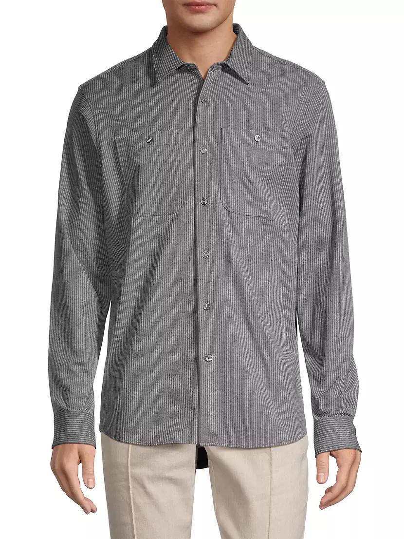 Cotton-Blend Slim-Fit Shirt Product Image